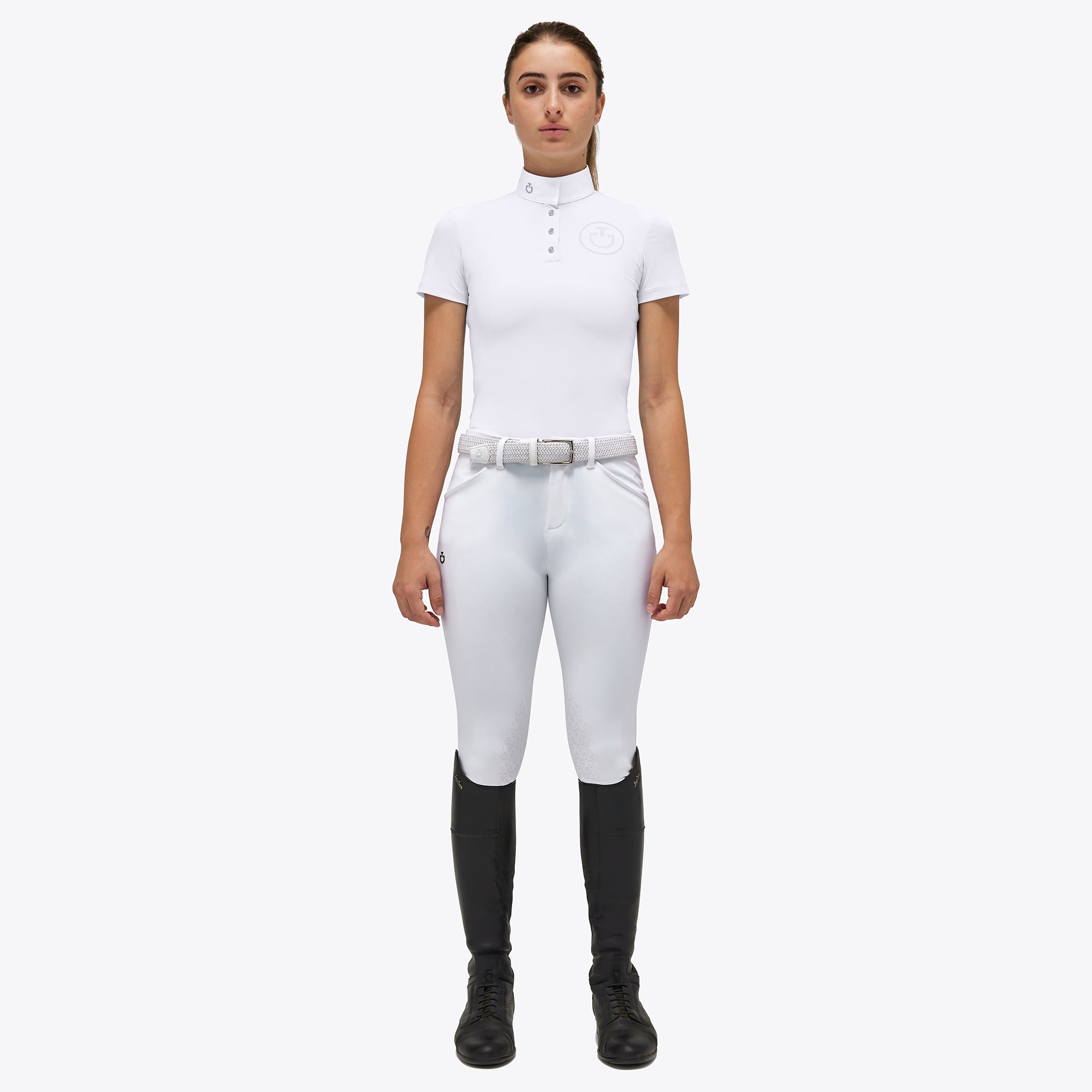 CAVALLERIA TOSCANA CROSS STITCH PRINT JERSEY S/S COMPETITION SHIRT