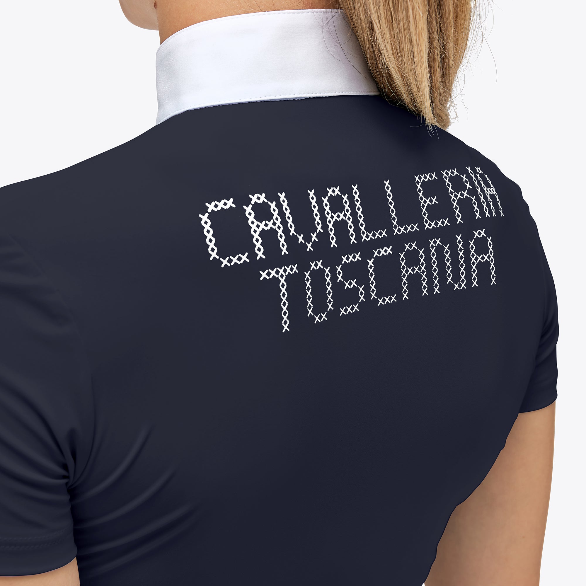 CAVALLERIA TOSCANA CROSS STITCH PRINT JERSEY S/S COMPETITION SHIRT