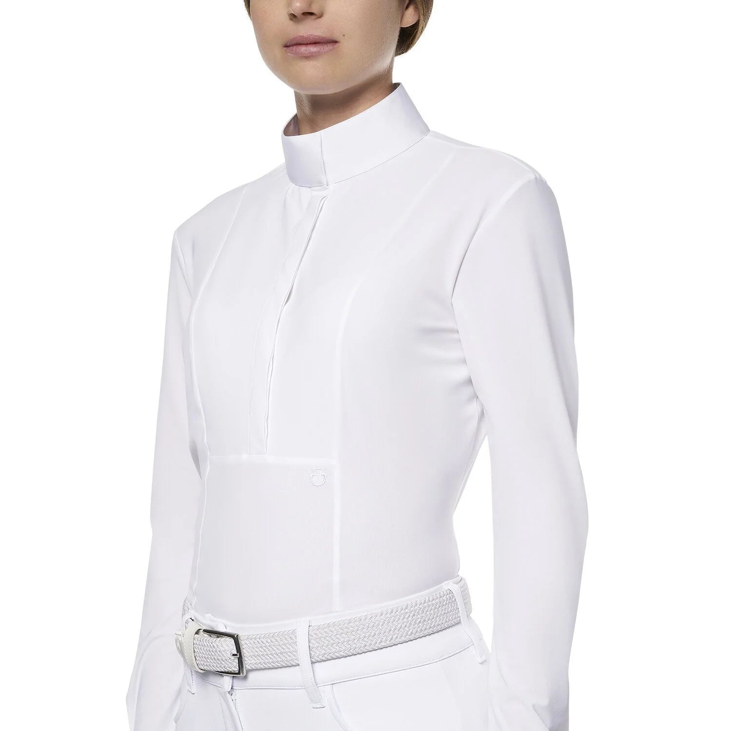 CAVALLERIA TOSCANA WOMEN'S JERSEY L/S COMPETITION SHIRT WITH POPLIN BIB