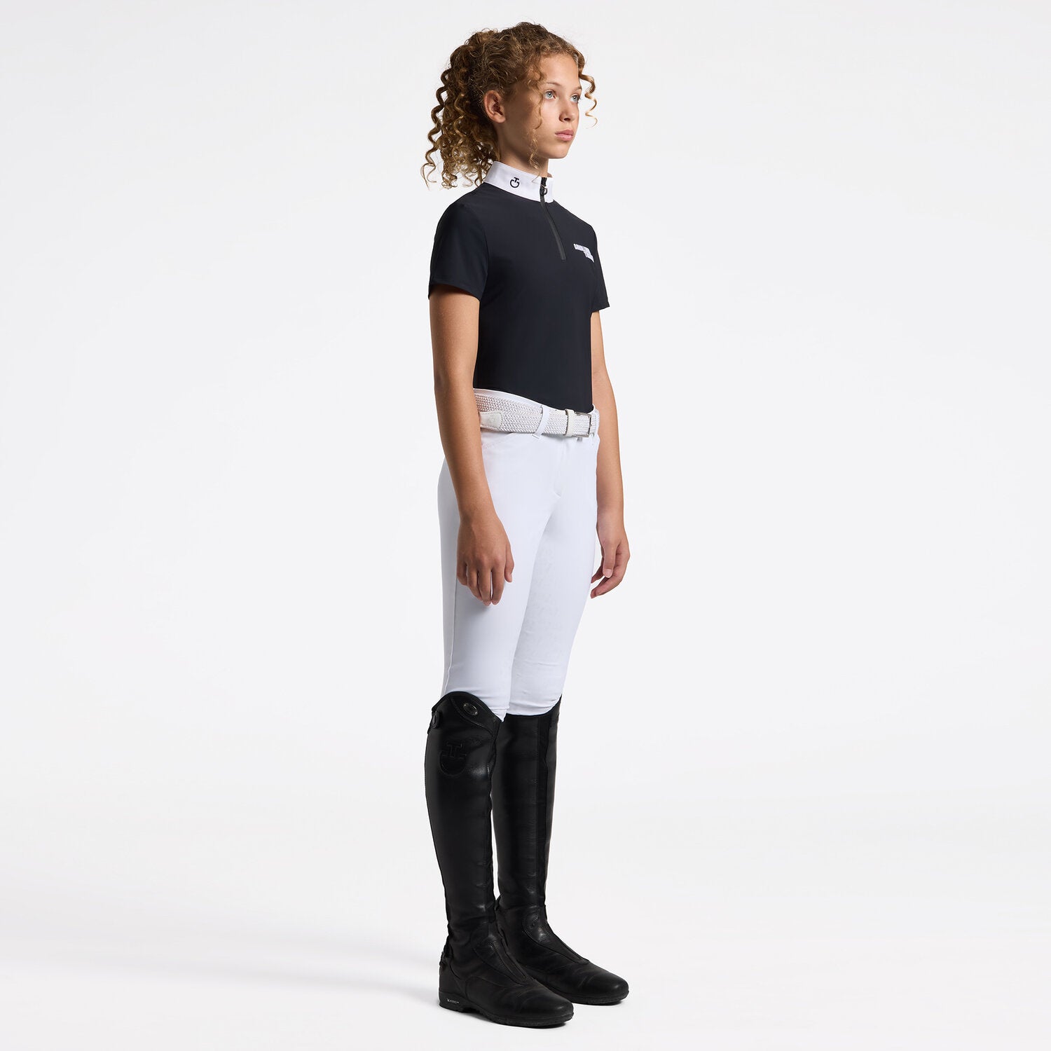 CAVALLERIA TOSCANA GIRLS Jersey Competition Shirt with Embroidered Logo