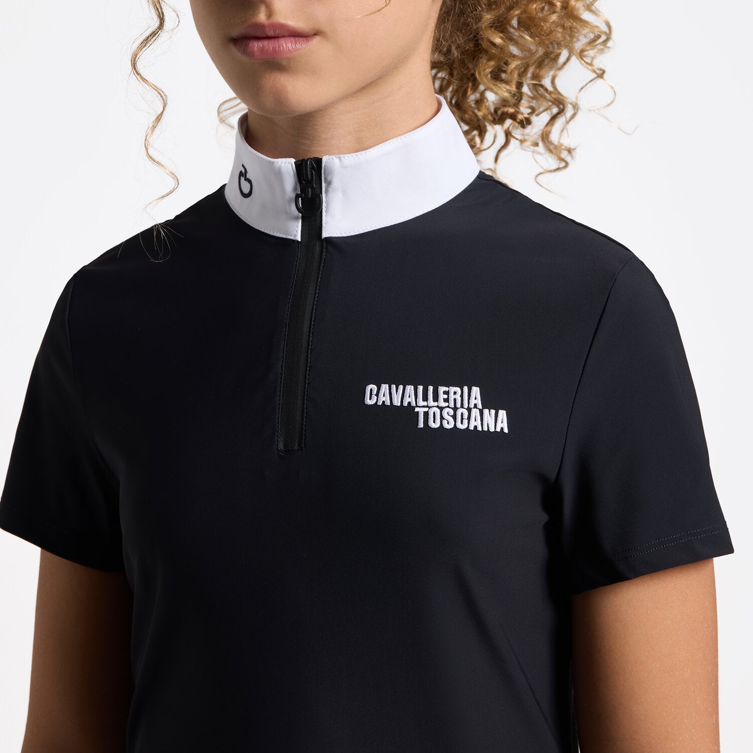 CAVALLERIA TOSCANA GIRLS Jersey Competition Shirt with Embroidered Logo