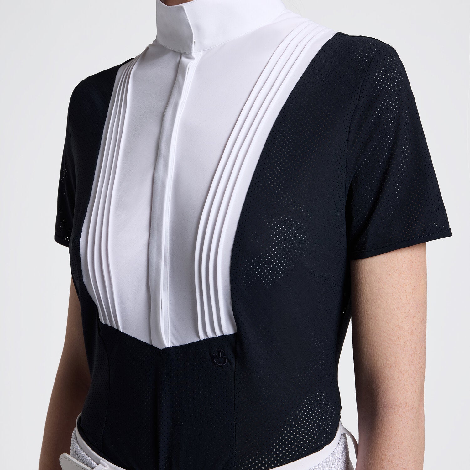 CAVALLERIA TOSCANA WOMEN'S AMERICAN PERFORATED S/S SHIRT