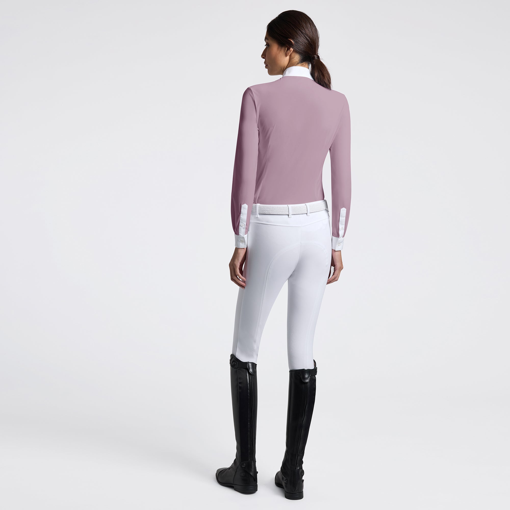 CAVALLERIA TOSCANA WOMEN'S L/S PERFORATED JERSEY COMPETITION SHIRT