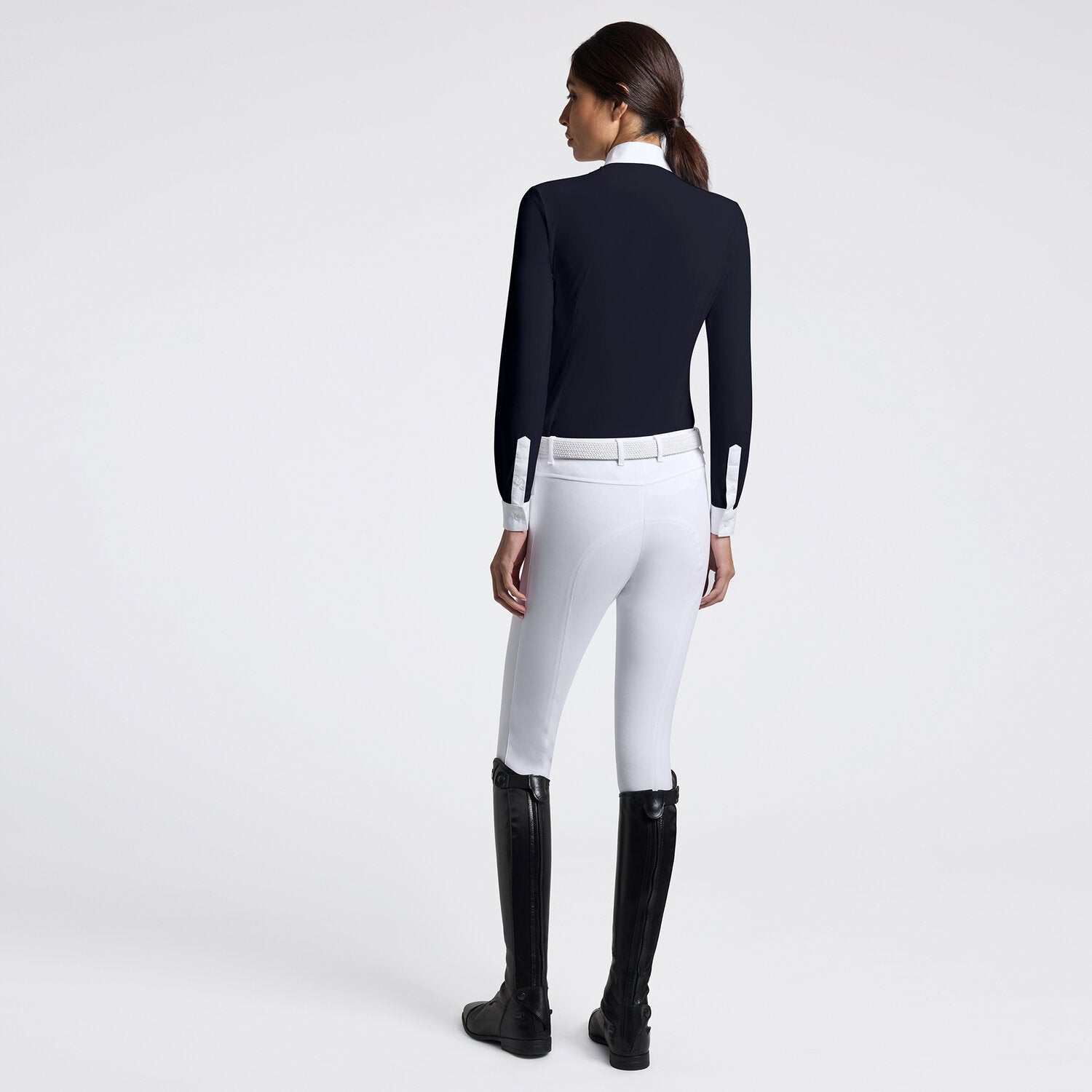 CAVALLERIA TOSCANA WOMEN'S L/S PERFORATED JERSEY COMPETITION SHIRT