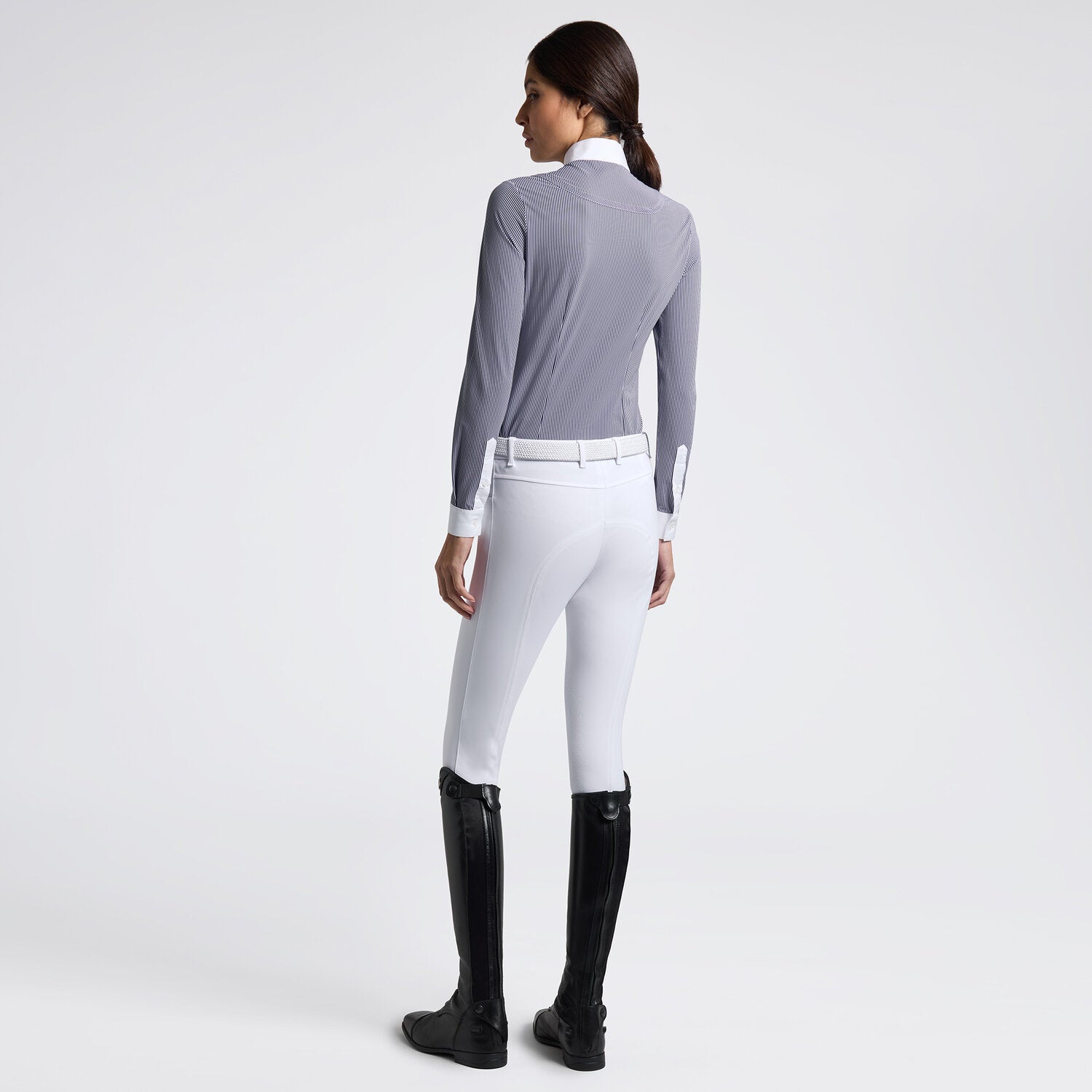 CAVALLERIA TOSCANA WOMEN'S L/S STRIPES COMPETITION SHIRT