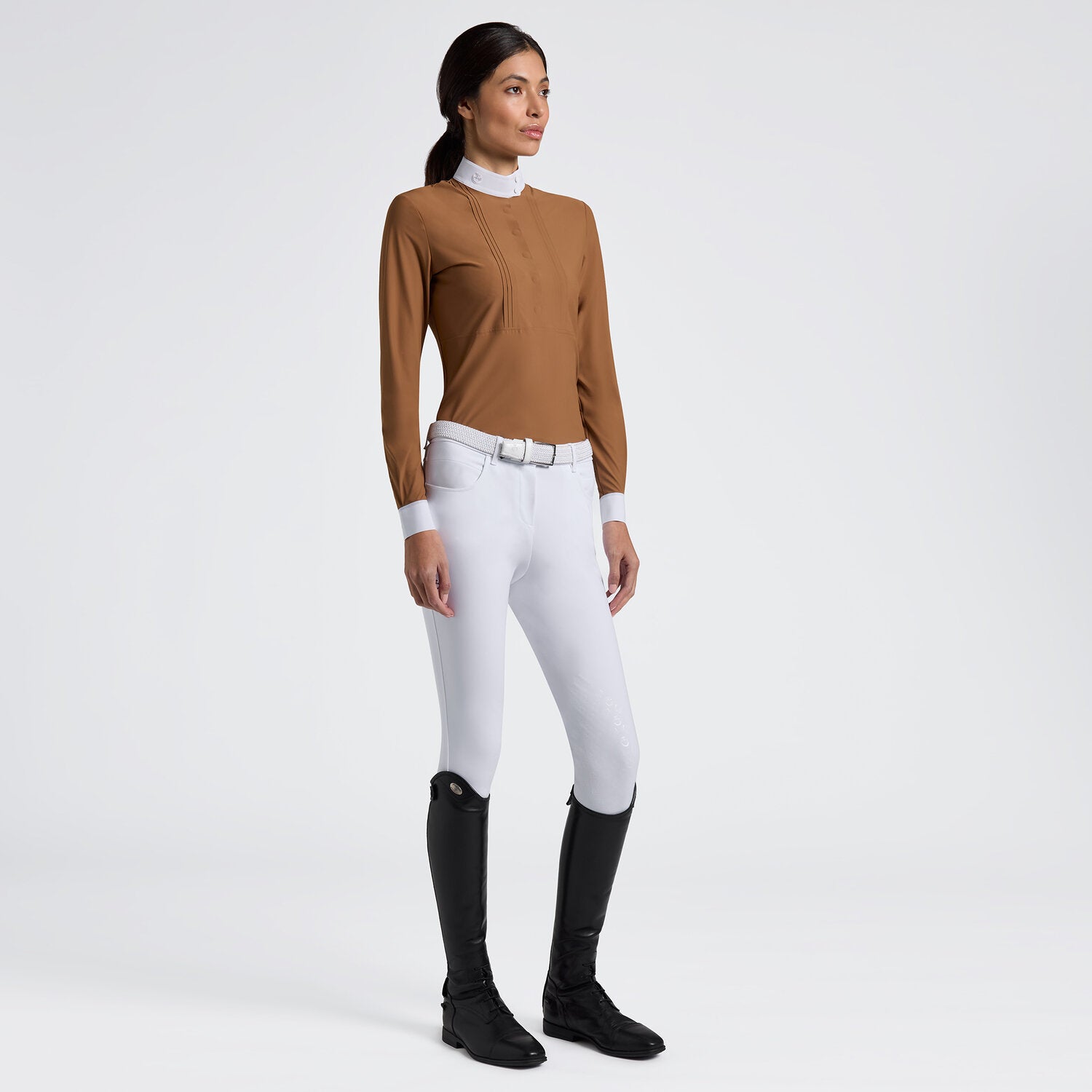 CAVALLERIA TOSCANA WOMEN'S L/S HEAT SEALED BIB COMPETITION SHIRT