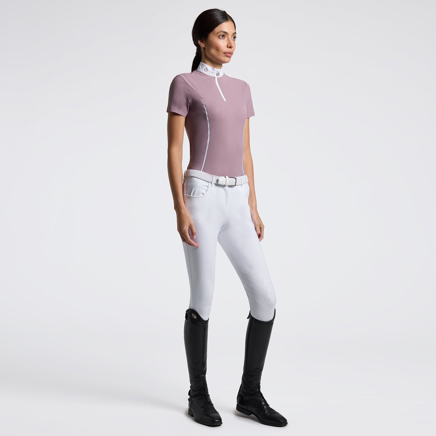 CAVALLERIA TOSCANA WOMEN'S S/S INSERT MESH COMPETITION SHIRT