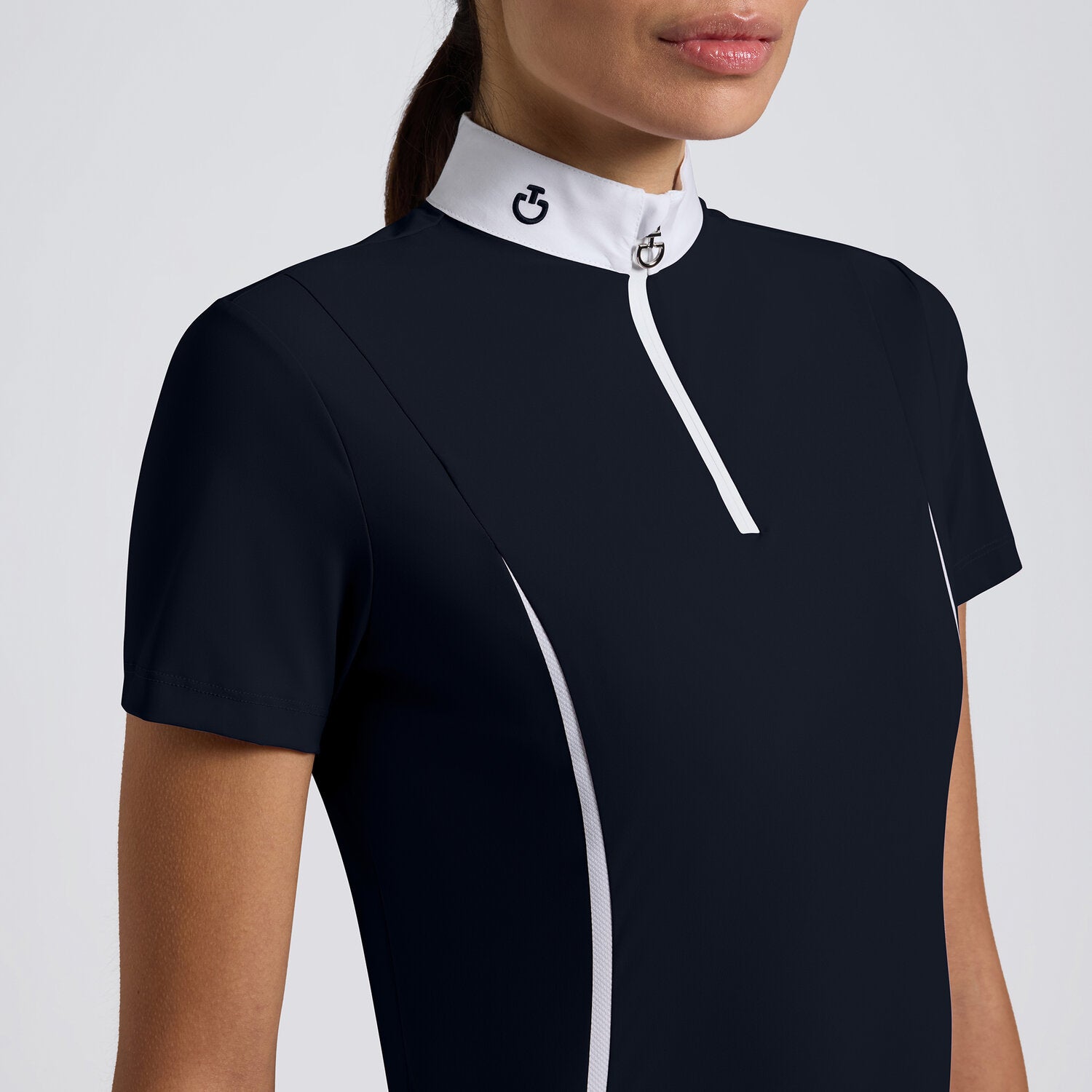 CAVALLERIA TOSCANA WOMEN'S S/S INSERT MESH COMPETITION SHIRT