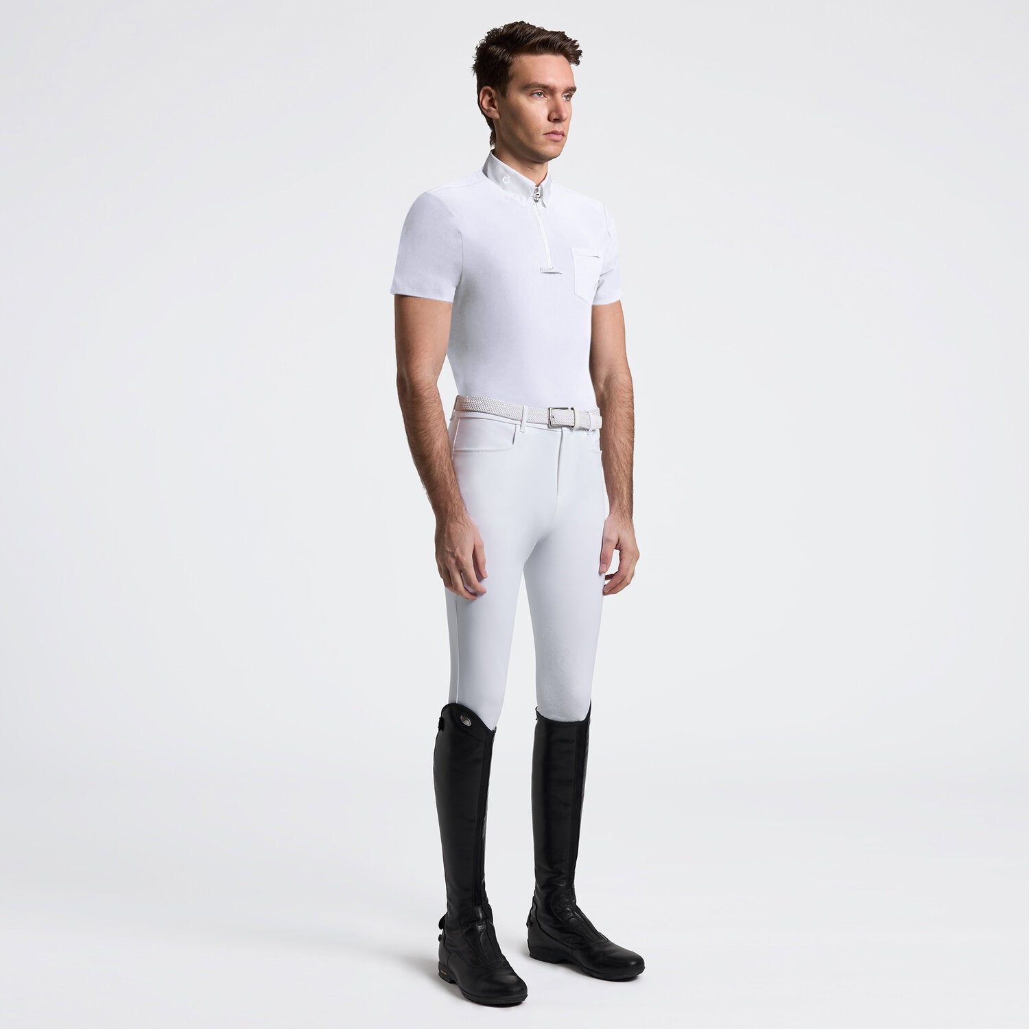 CAVALLERIA TOSCANA MEN'S S/S JERSEY W/ POCKET COMPETITION SHIRT