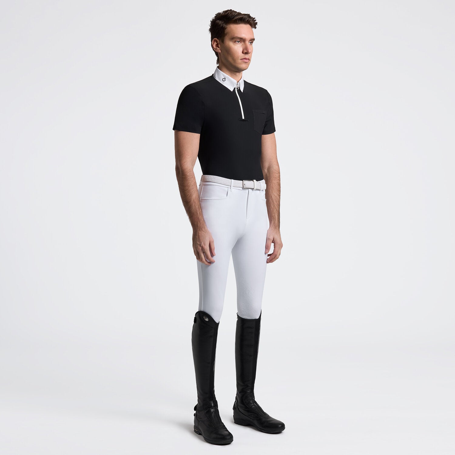 CAVALLERIA TOSCANA MEN'S S/S JERSEY W/ POCKET COMPETITION SHIRT