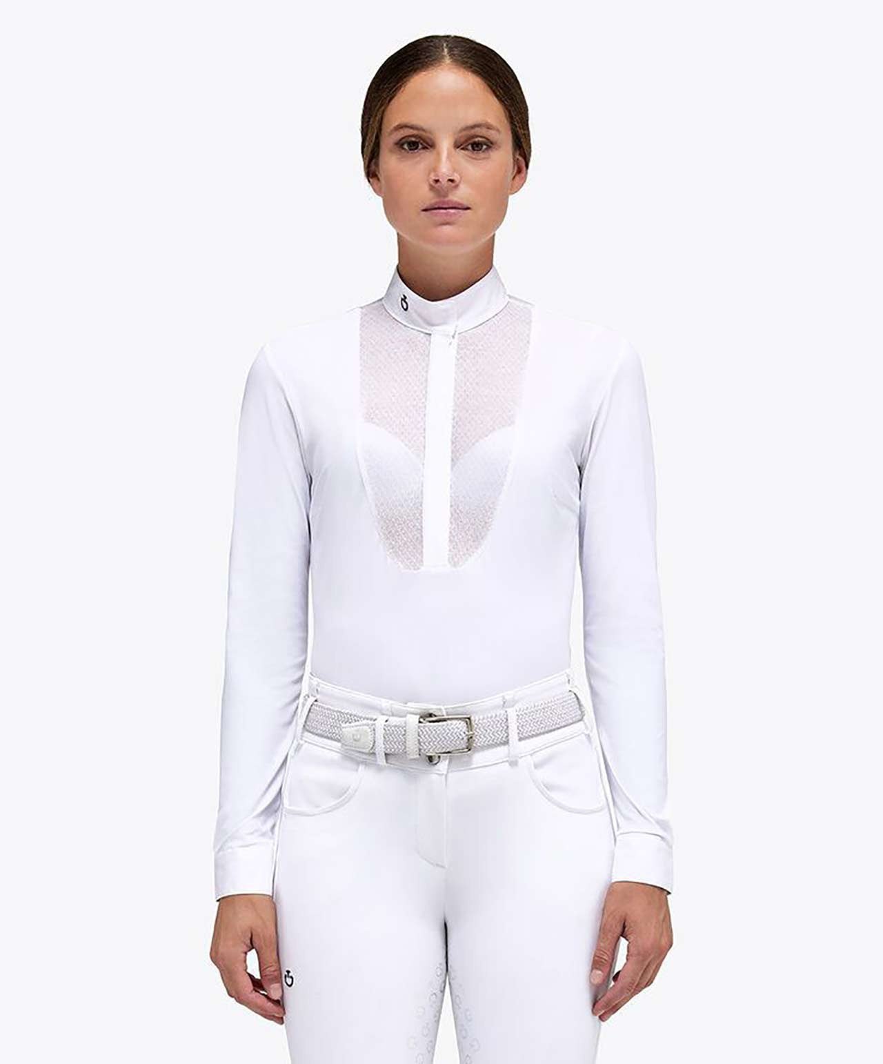 CAVALLERIA TOSCANA WOMEN'S LACEY DROP BIB L/S COMPETITION SHIRT