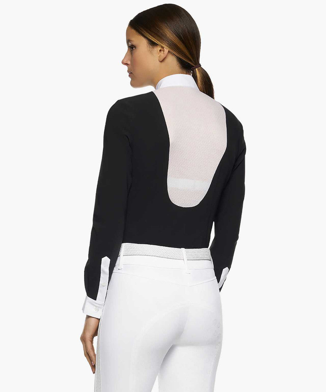 CAVALLERIA TOSCANA WOMEN'S LACEY DROP BIB L/S COMPETITION SHIRT