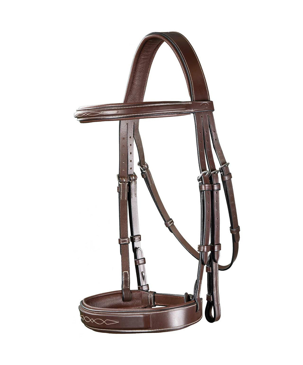 DYON Wide Noseband Hunter Bridle - HU Collection Brown