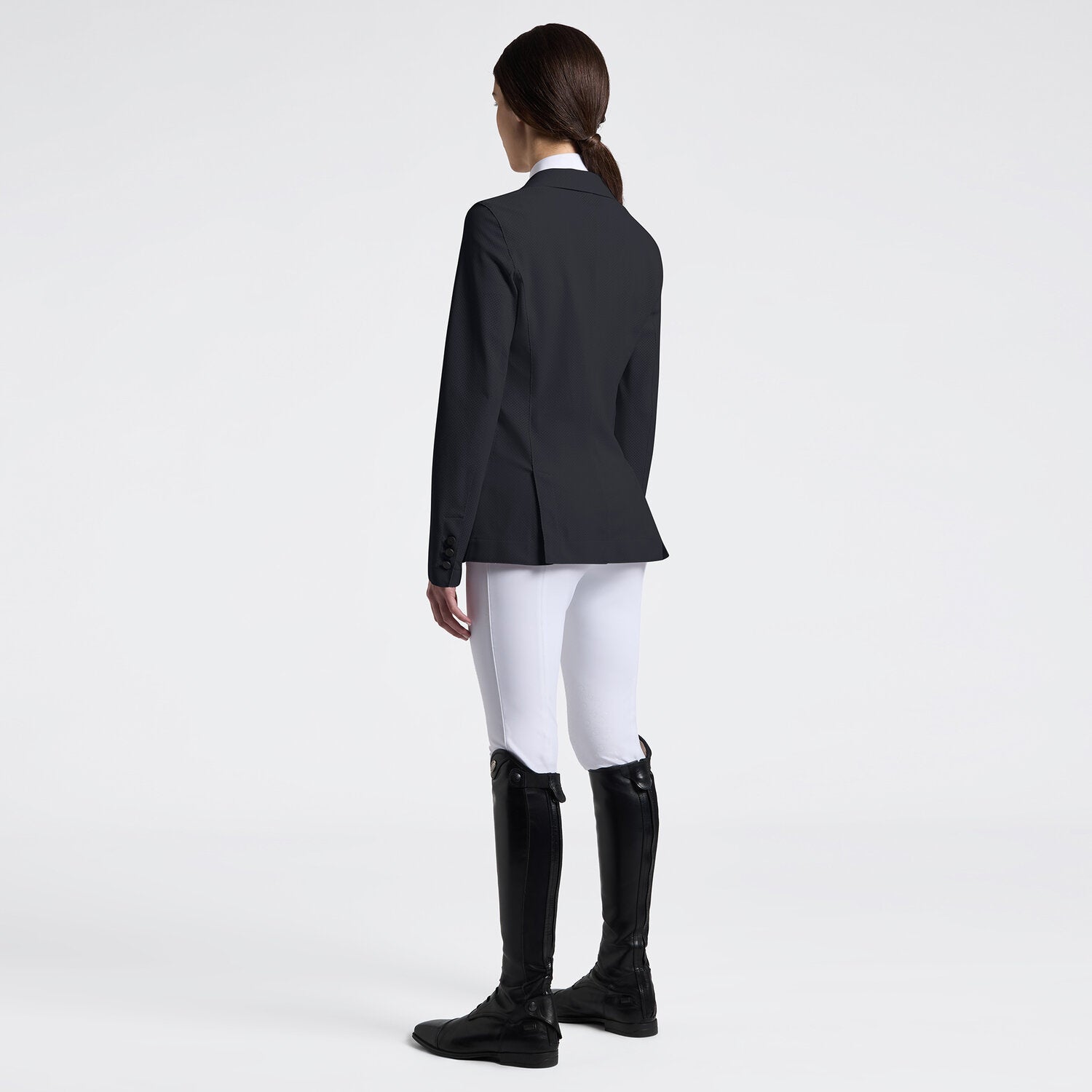 CAVALLERIA TOSCANA WOMEN'S PERFORATED RAW CUT COMPETITION JACKET WITH BUTTONS