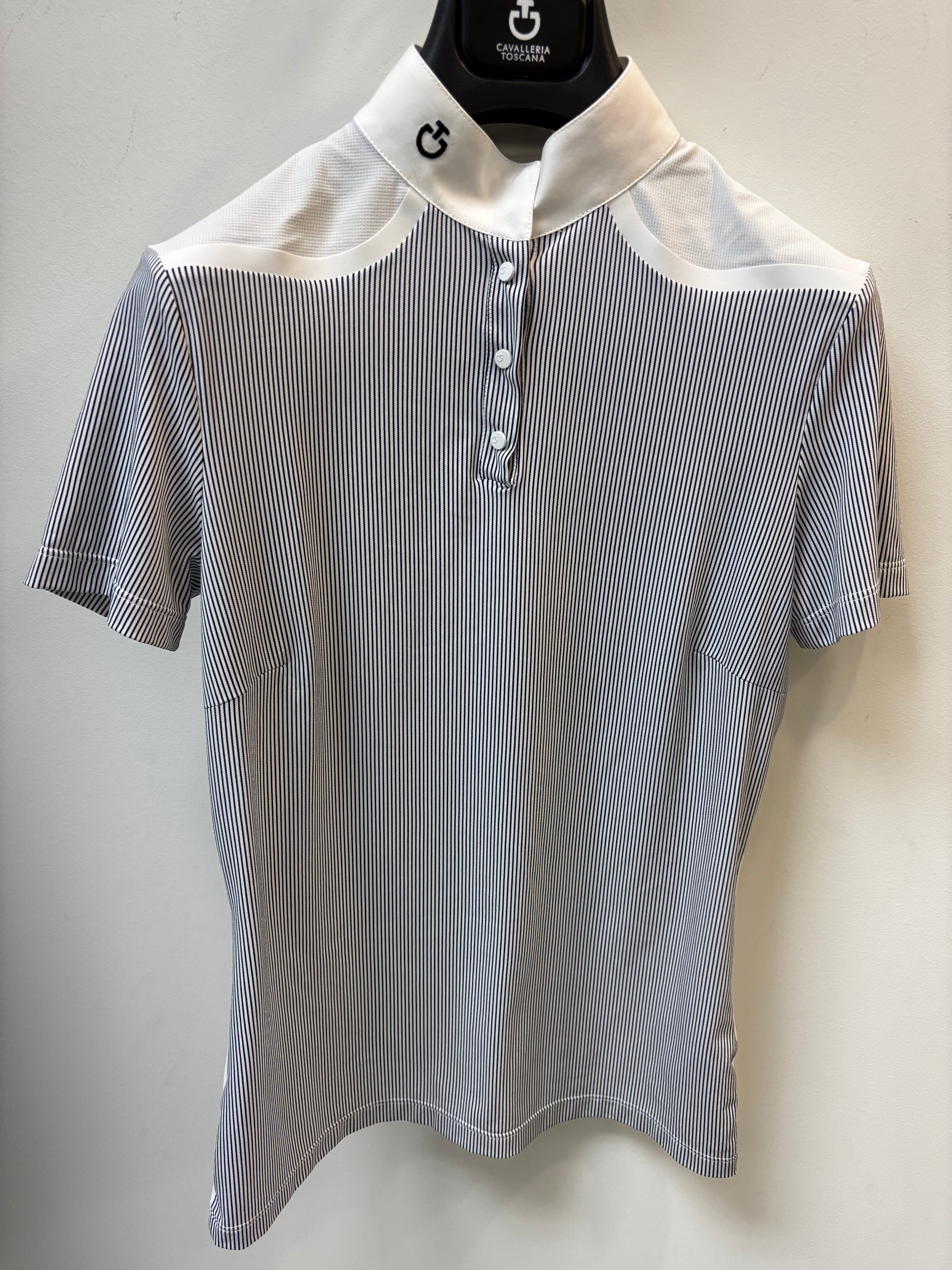 CAVALLERIA TOSCANA WOMEN'S TECH PIQUET BUTTON S/S COMPETITION POLO