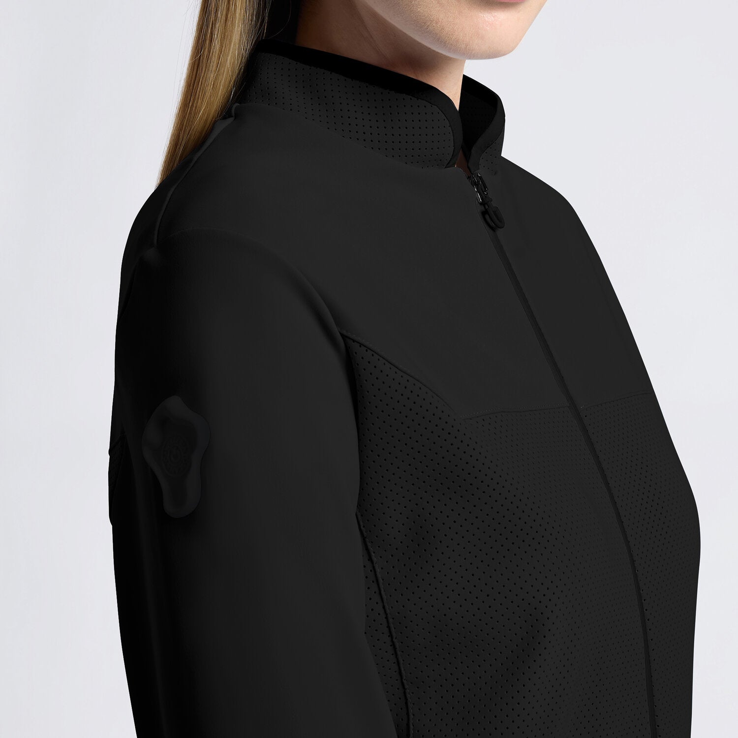 CAVALLERIA TOSCANA WOMEN'S TECHNICAL CREW NECK SWEATSHIRT WITH ZIP