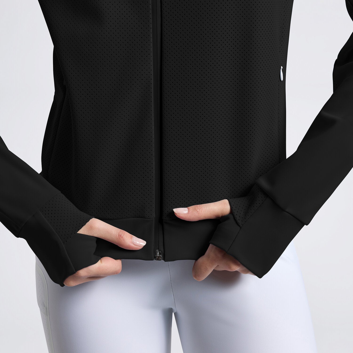 CAVALLERIA TOSCANA WOMEN'S TECHNICAL CREW NECK SWEATSHIRT WITH ZIP