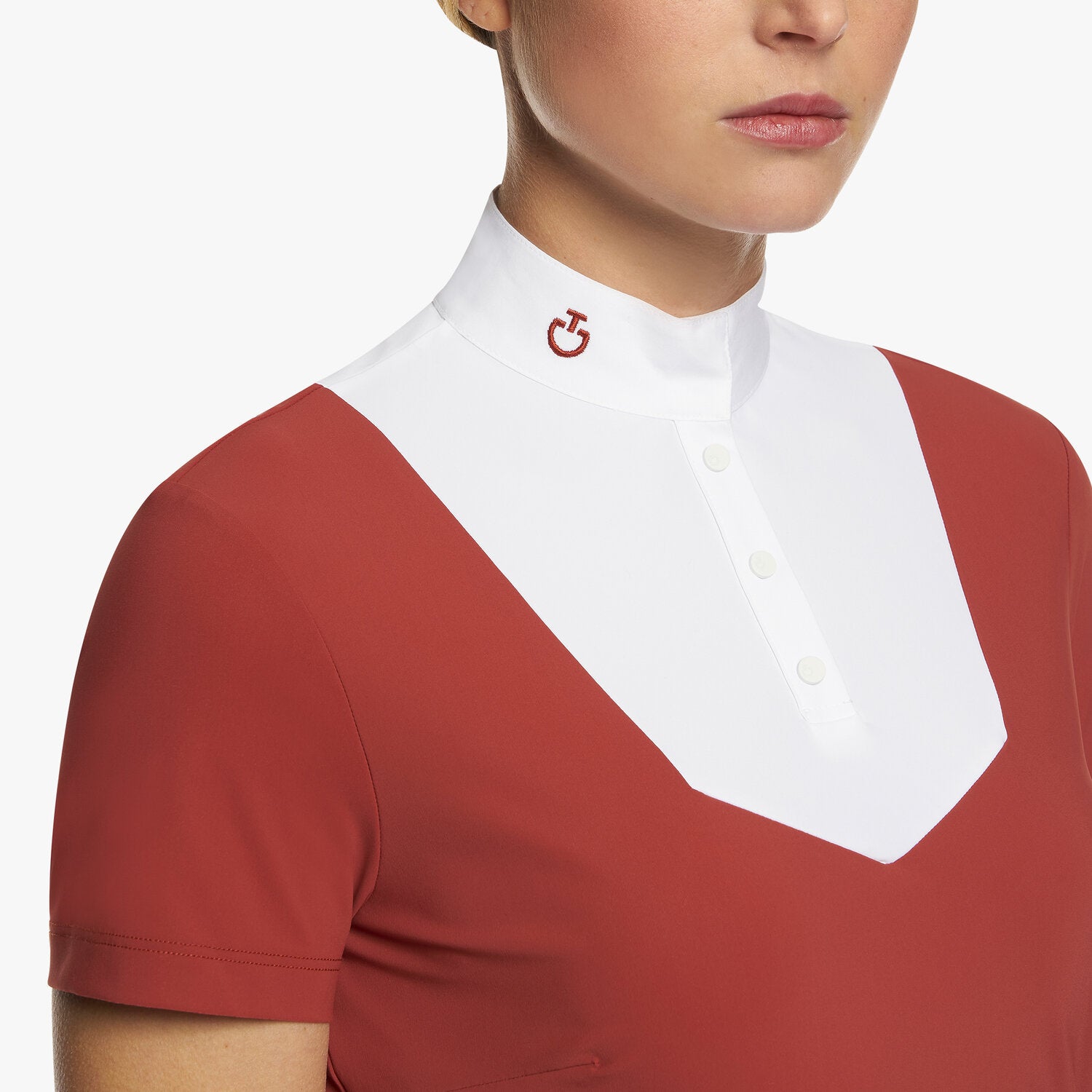 CAVALLERIA TOSCANA WOMENS PENTAGON BIB JERSEY S/S BUTTON COMPETITION POLO