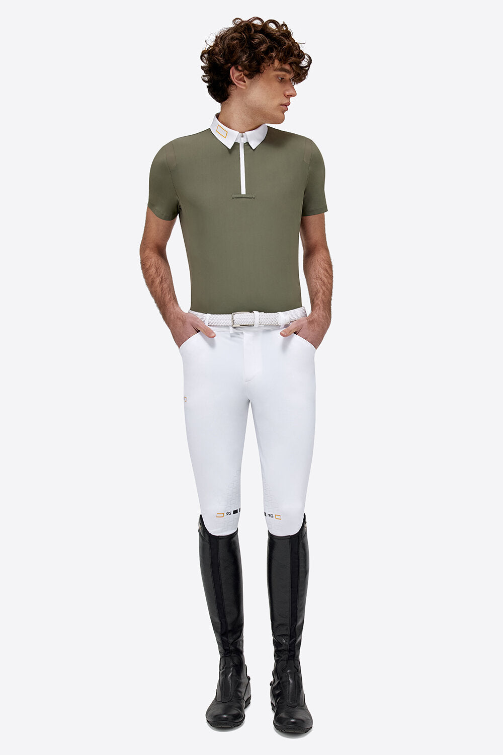 RG MENS Jersey S/S Zip Competition Polo