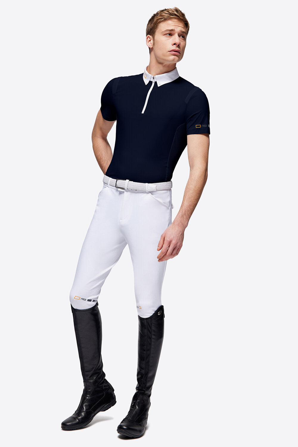 RG MENS Jersey S/S Zip Competition Polo
