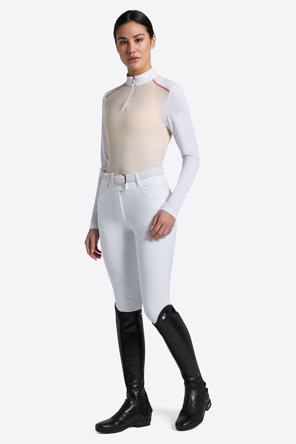 RG WOMEN'S L/S JERSEY W/ PERFORATED INSERT