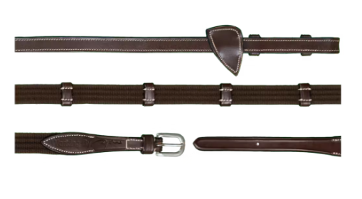 DYON 5/8 WEB REINS WITH 9 LEATHER LOOPS - WO COLLECTION