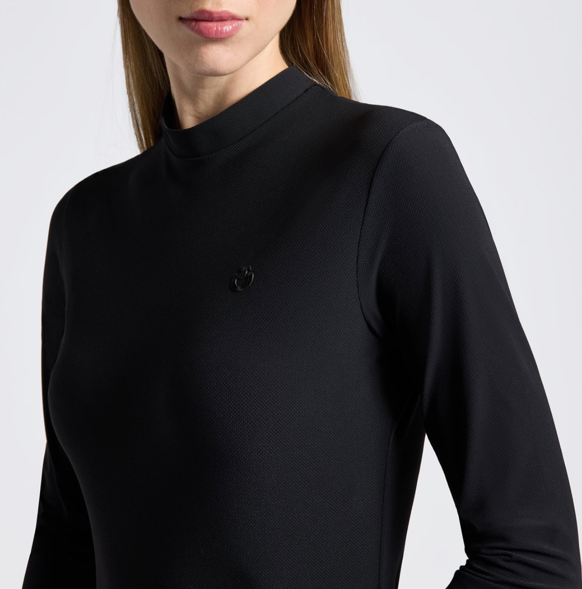 CAVALLERIA TOSCANA Jersey L/S Training Polo w/3D Stamp