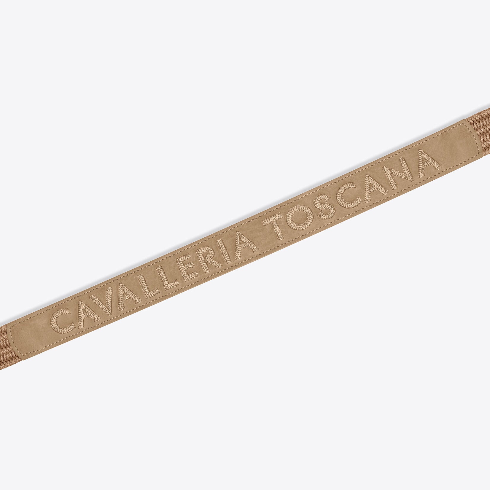 CAVALLERIA TOSCANA WOMEN'S ELASTIC BELT WITH EMBROIDERY ON LEATHER