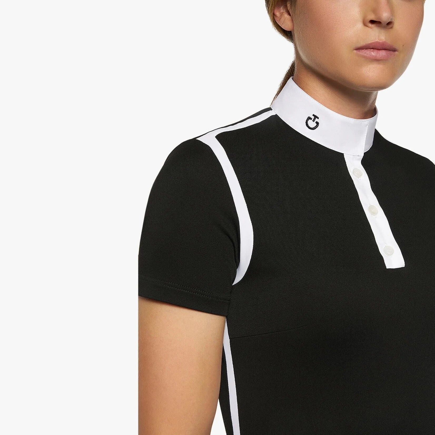 CAVALLERIA TOSCANA Jersey Pique Contour S/S Button Competition Polo