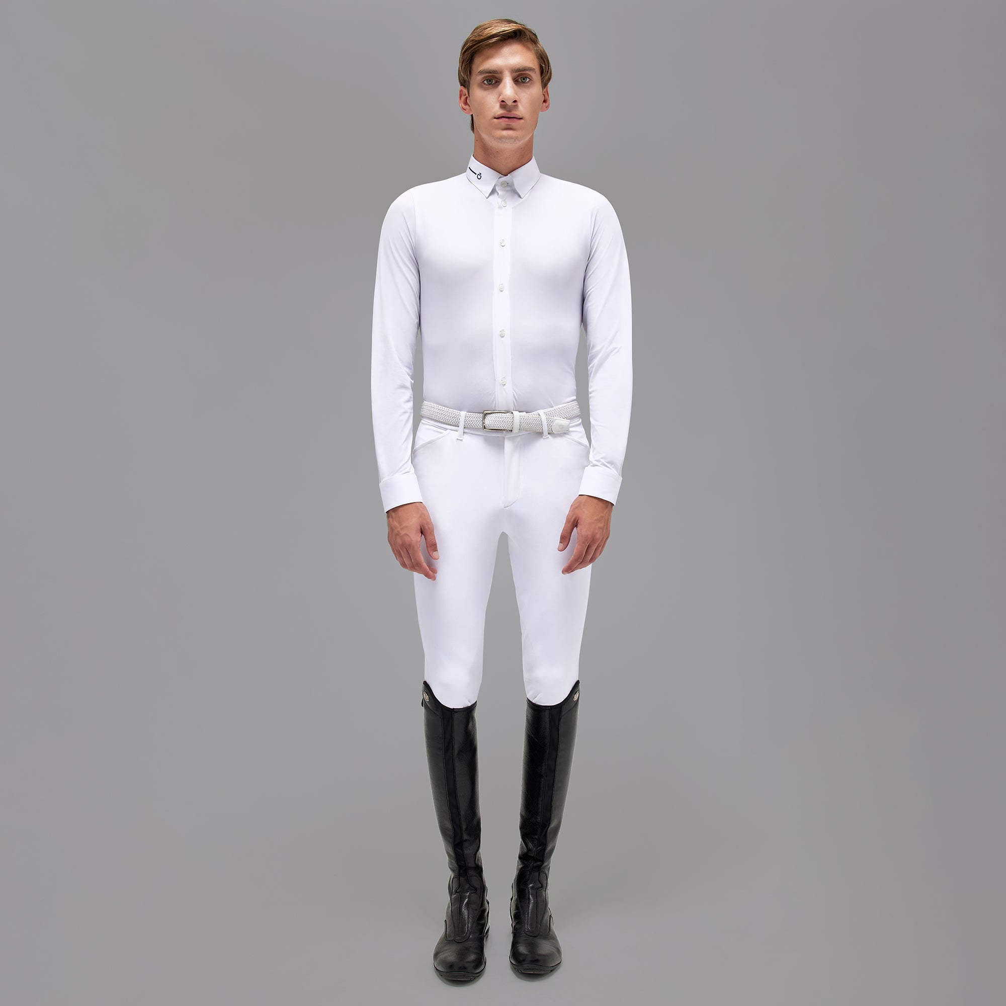 CAVALLERIA TOSCANA REVO L/S TECH PIQUET MESH COMPETITION SHIRT