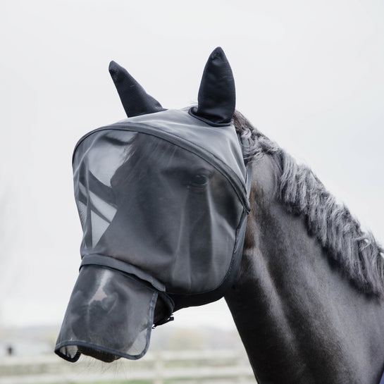 KENTUCKY FLY MASK PRO BLACK FULL