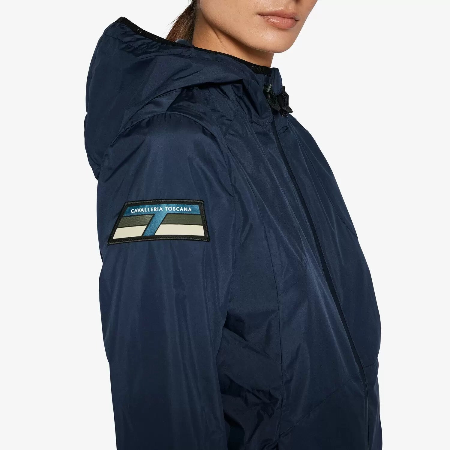 CAVALLERIA TOSCANA TRICOLOUR EMBLEM HOODED JACKET image 1