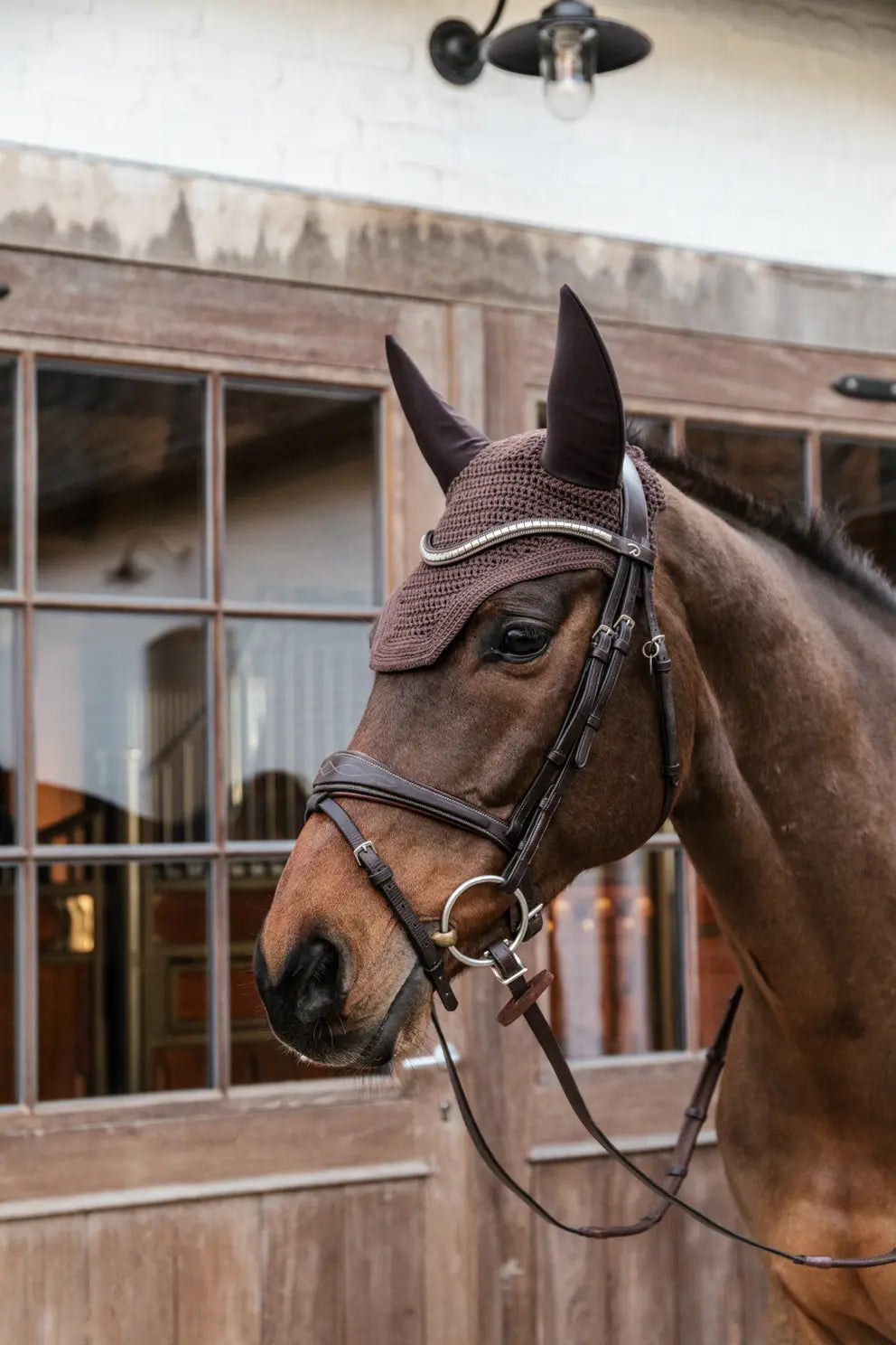 KENTUCKY HORSEWEAR Fly Veil Wellington - Brown