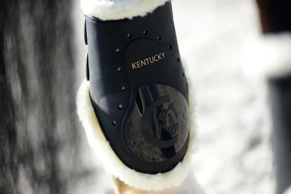 KENTUCKY HORSEWEAR Sheepskin Fetlock Boots Elastic