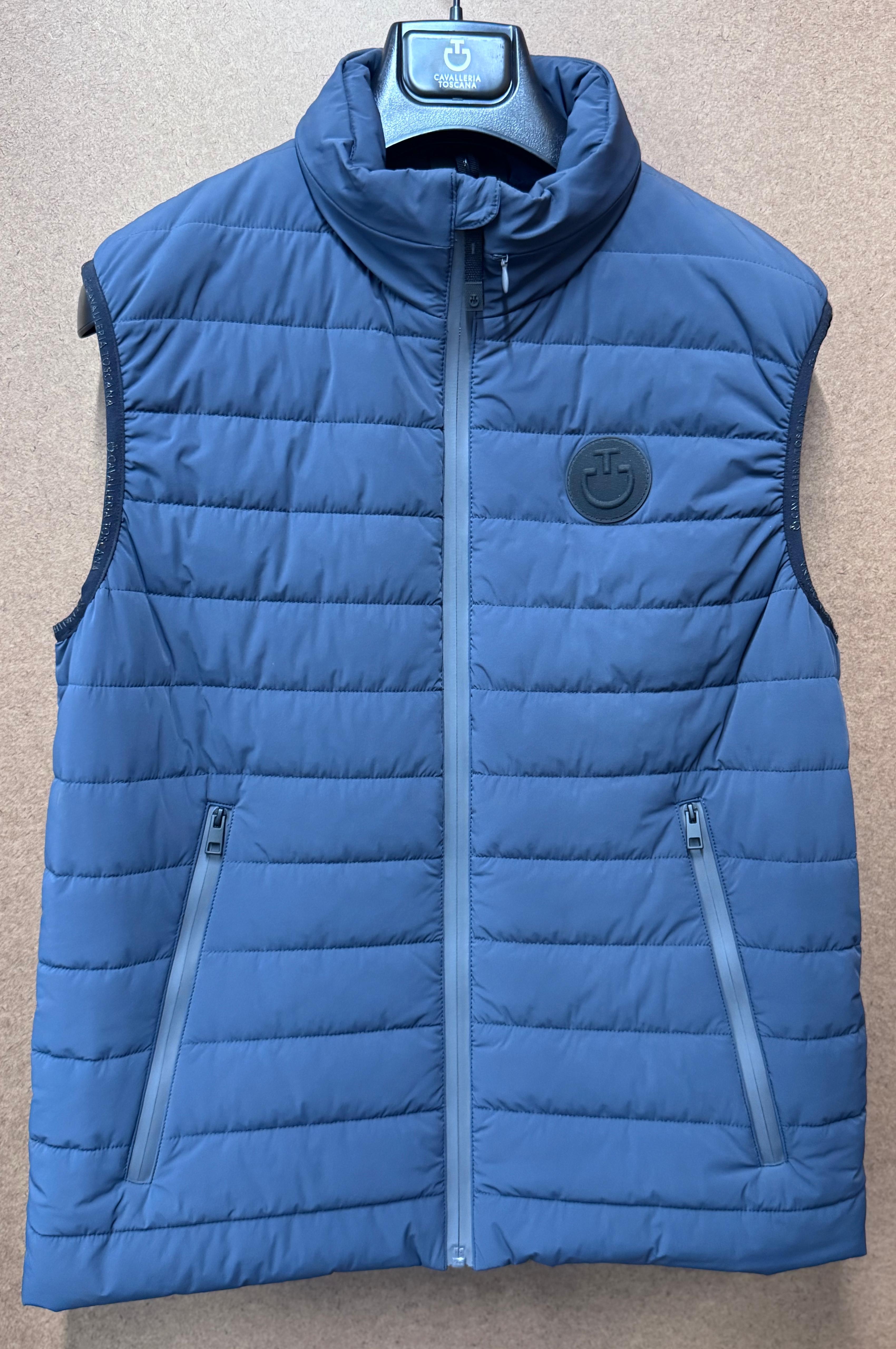 CAVALLERIA TOSCANA MEN'S LIGHTWEIGHT PUFFER VEST WITH HIDDEN HOOD