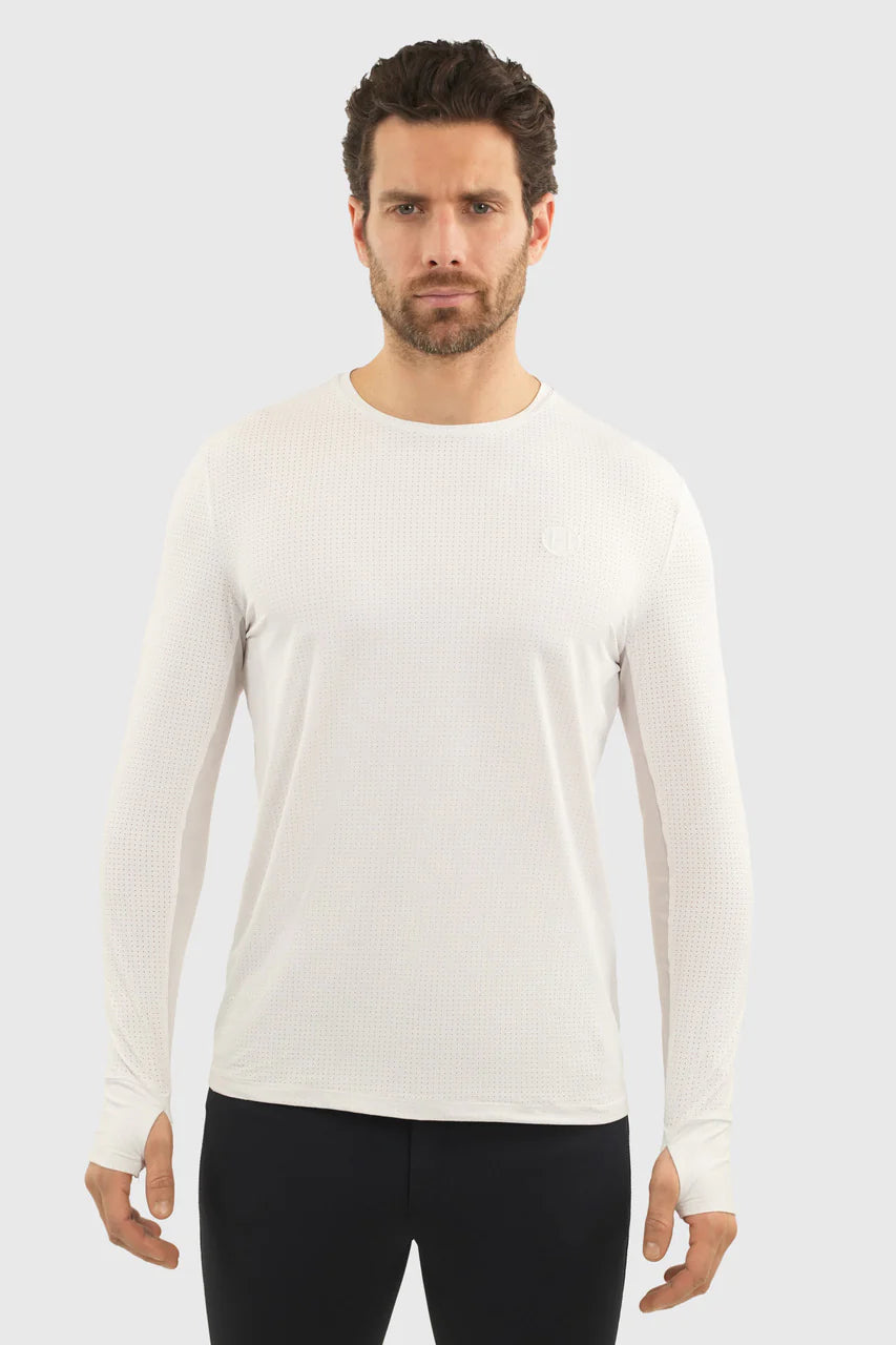 HARCOUR Bluveo crew neck perforated shirt Men's