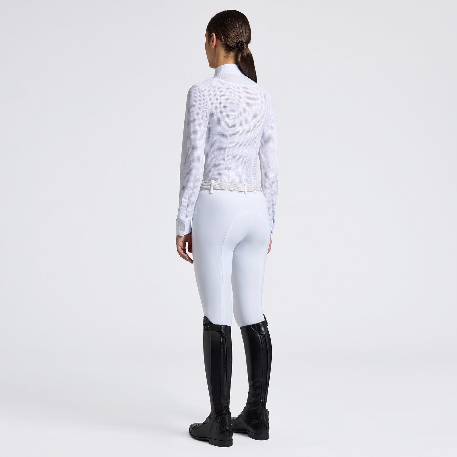 CAVALLERIA TOSCANA PERFORATED L/S JERSEY COMPETITION SHIRT WITH BIB