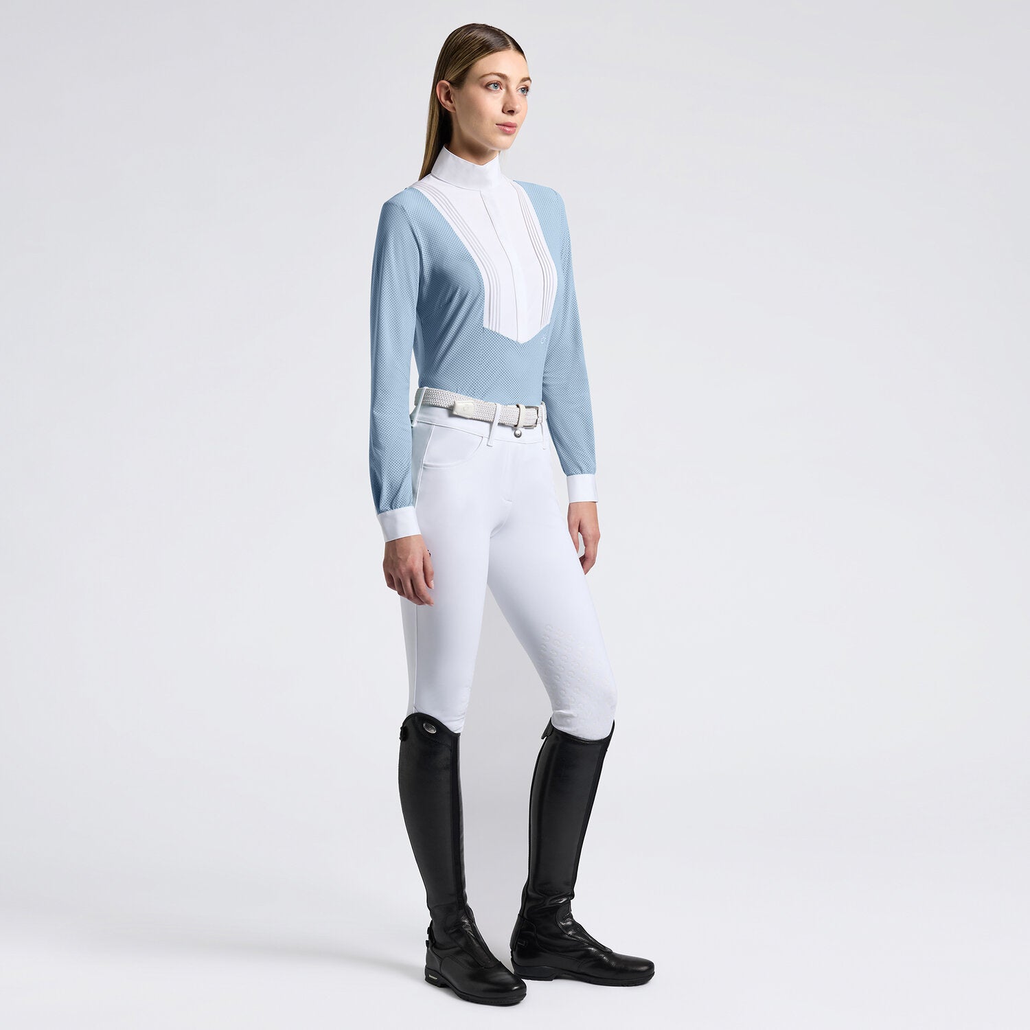 CAVALLERIA TOSCANA WOMEN`S AMERICAN PERFORATED L/S SHIRT
