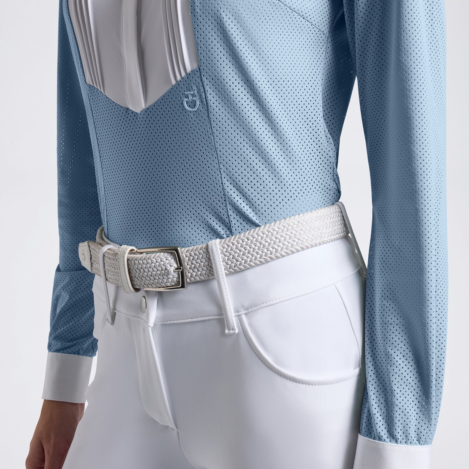 CAVALLERIA TOSCANA WOMEN`S AMERICAN PERFORATED L/S SHIRT