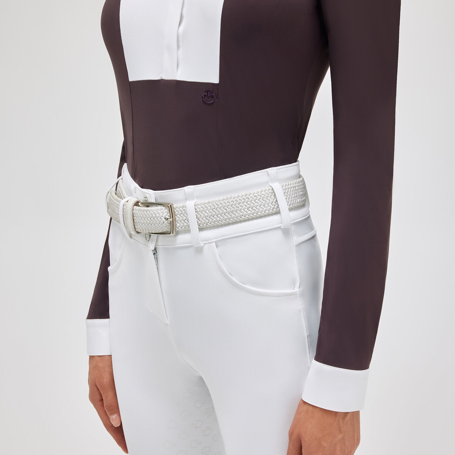 CAVALLERIA TOSCANA WOMEN'S JERSEY L/S COMPETITION SHIRT WITH POPLIN BIB