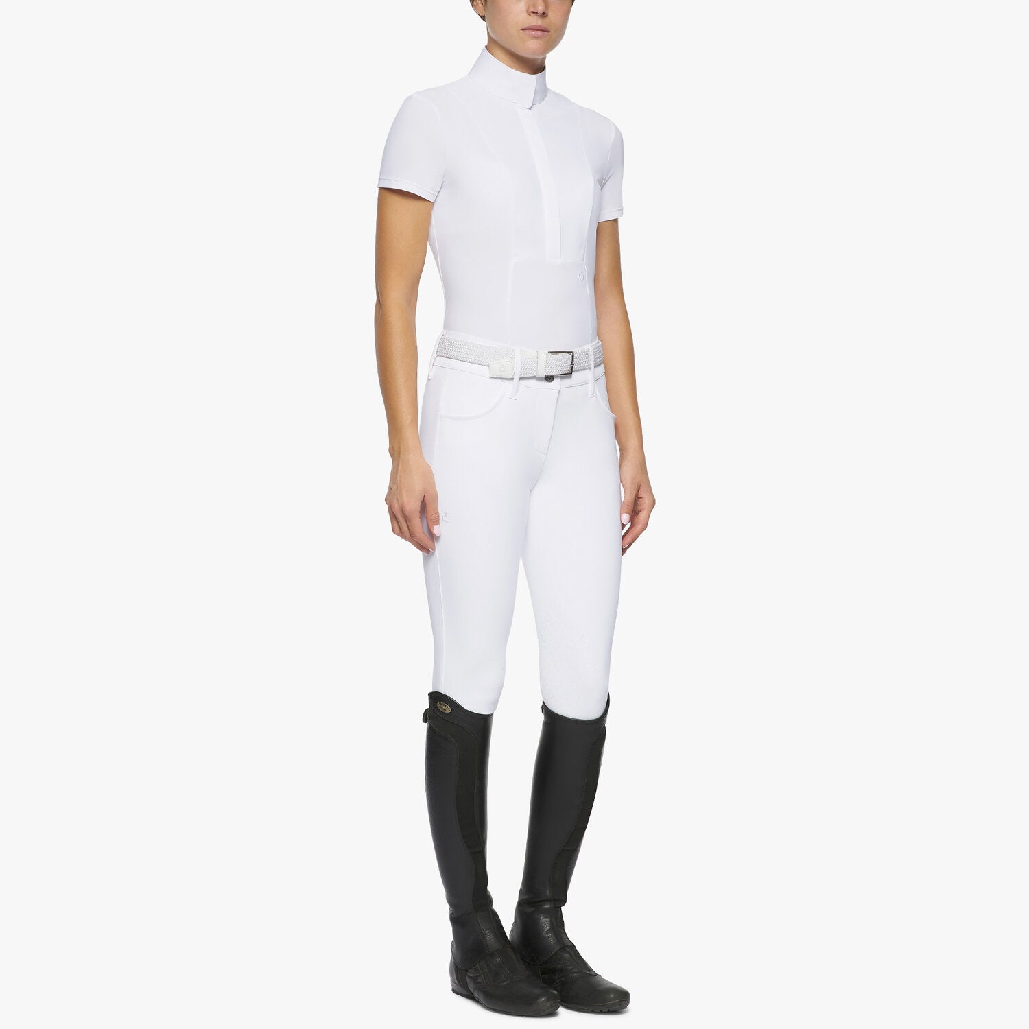 CAVALLERIA TOSCANA WOMEN'S JERSEY S/S COMPETITION SHIRT W/ POPLIN BIB