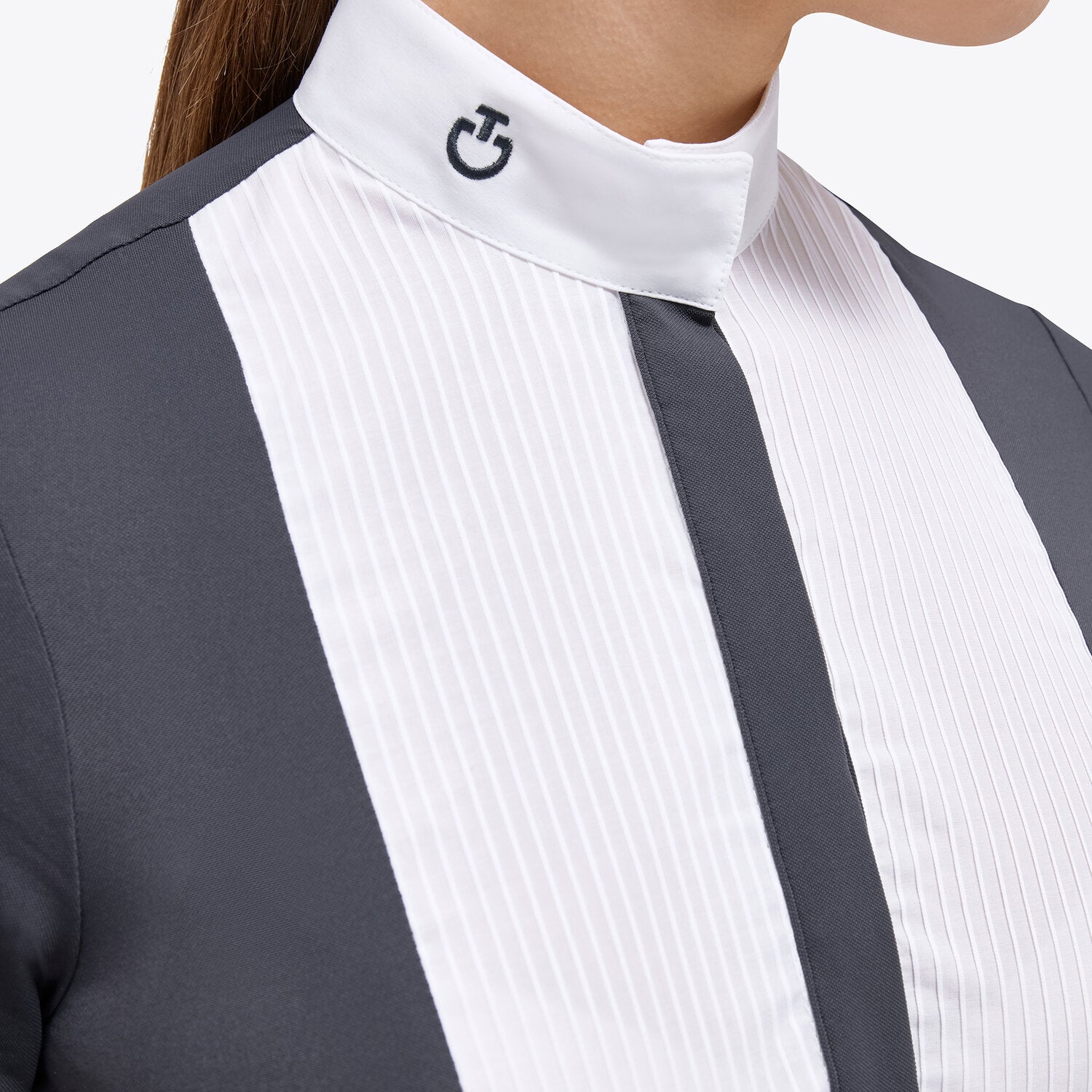 CAVALLERIA TOSCANA TECH PQUET W/COTTON PLEATED BIB S/S COMPETITION SHIRT