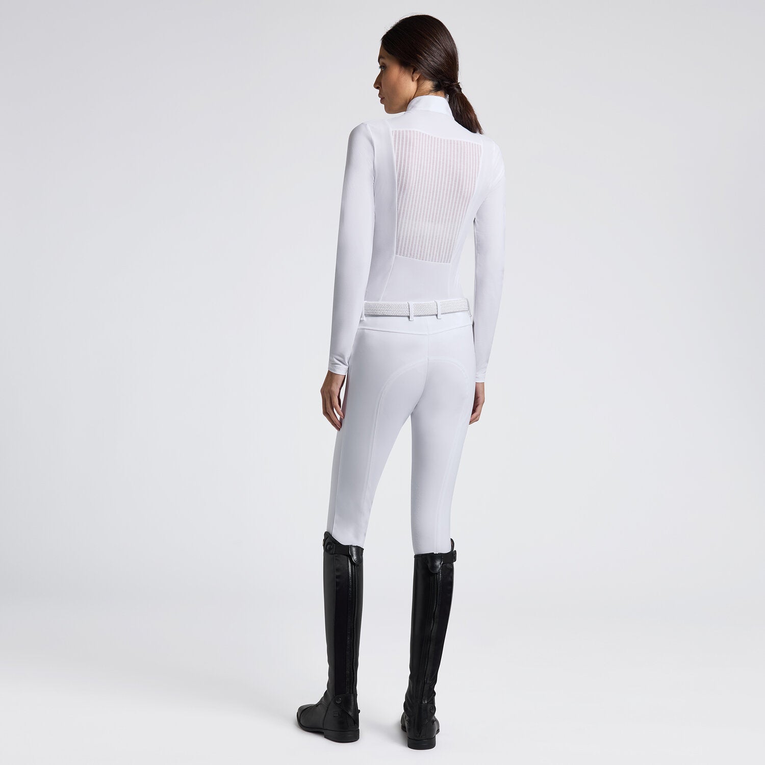 CAVALLERIA TOSCANA WOMEN'S L/S WARM JERSEY W/ JACQUARD INSERT