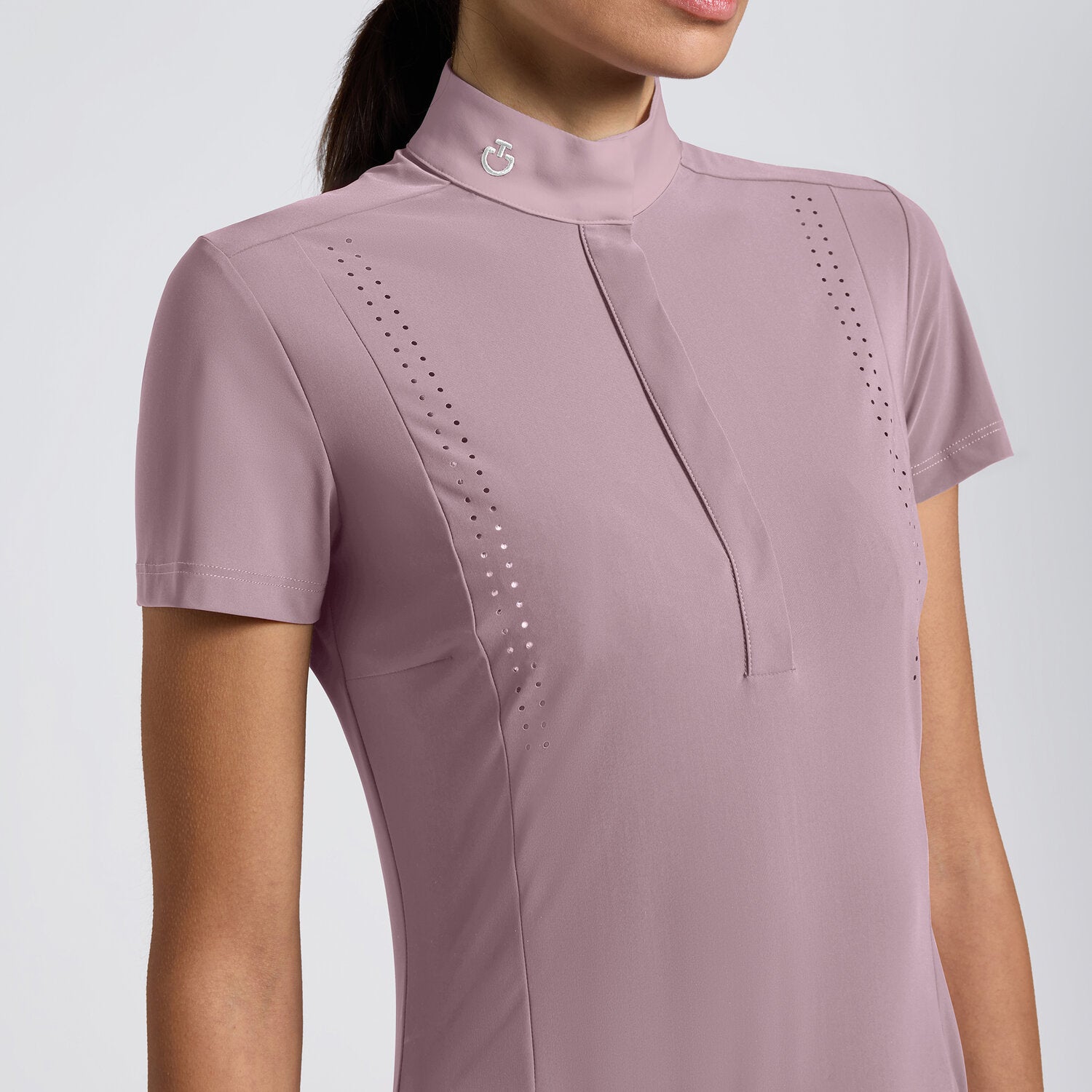CAVALLERIA TOSCANA WOMEN'S S/S PERFORATED JERSEY COMPETITION SHIRT