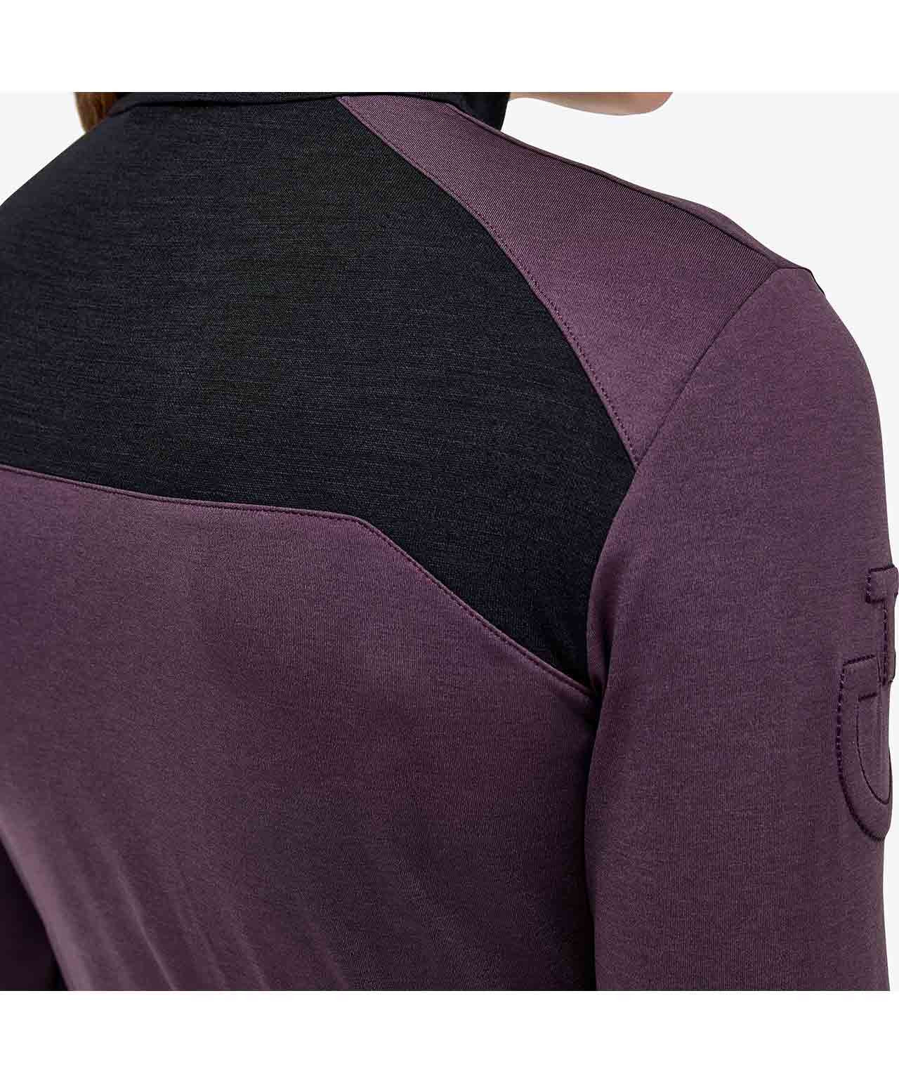 CAVALLERIA TOSCANA WOMEN'S TECH WOOL HALF ZIP TURTLENECK