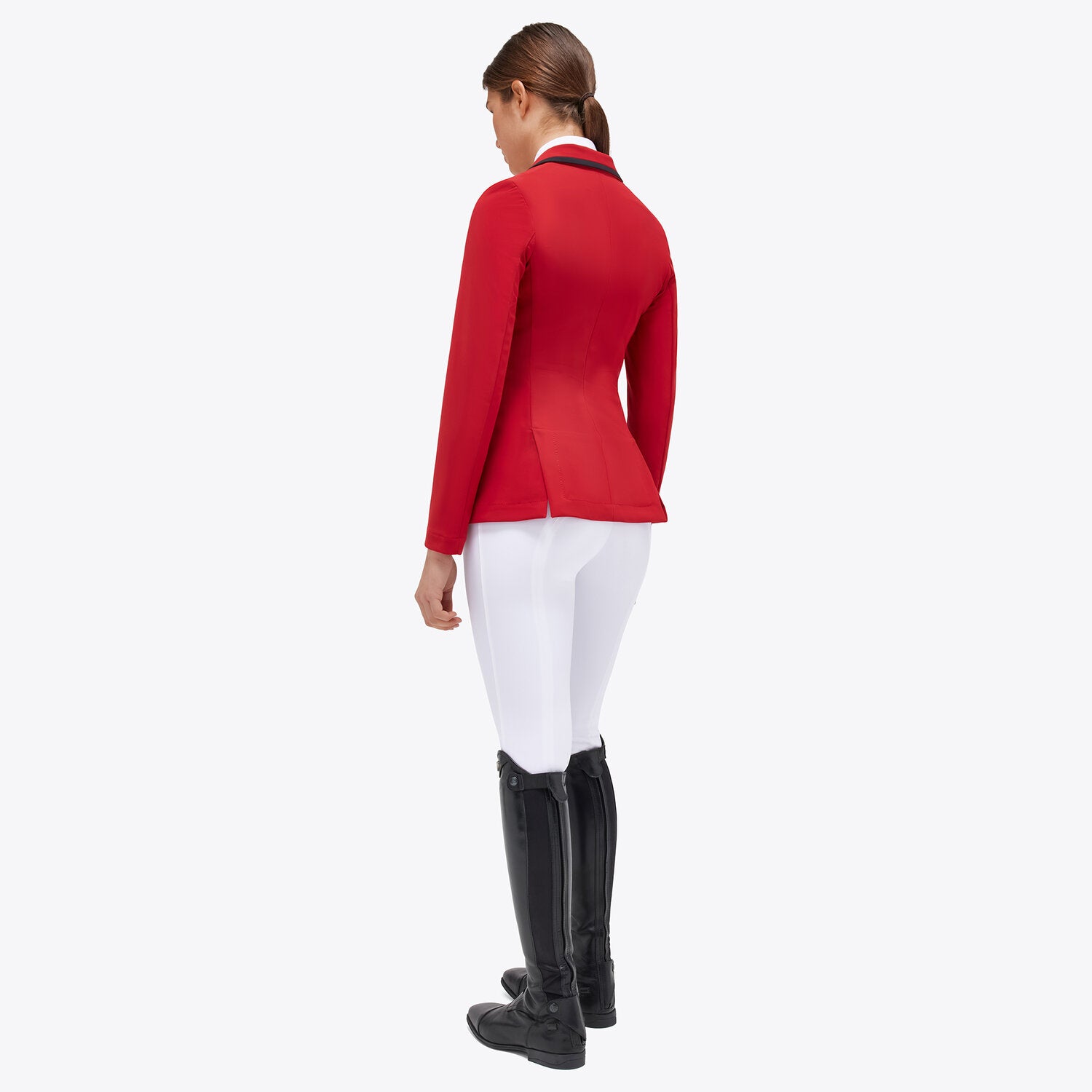 CAVALLERIA TOSCANA WOMEN'S JERSEY ZIP RIDING JACKET WITH INSERTS