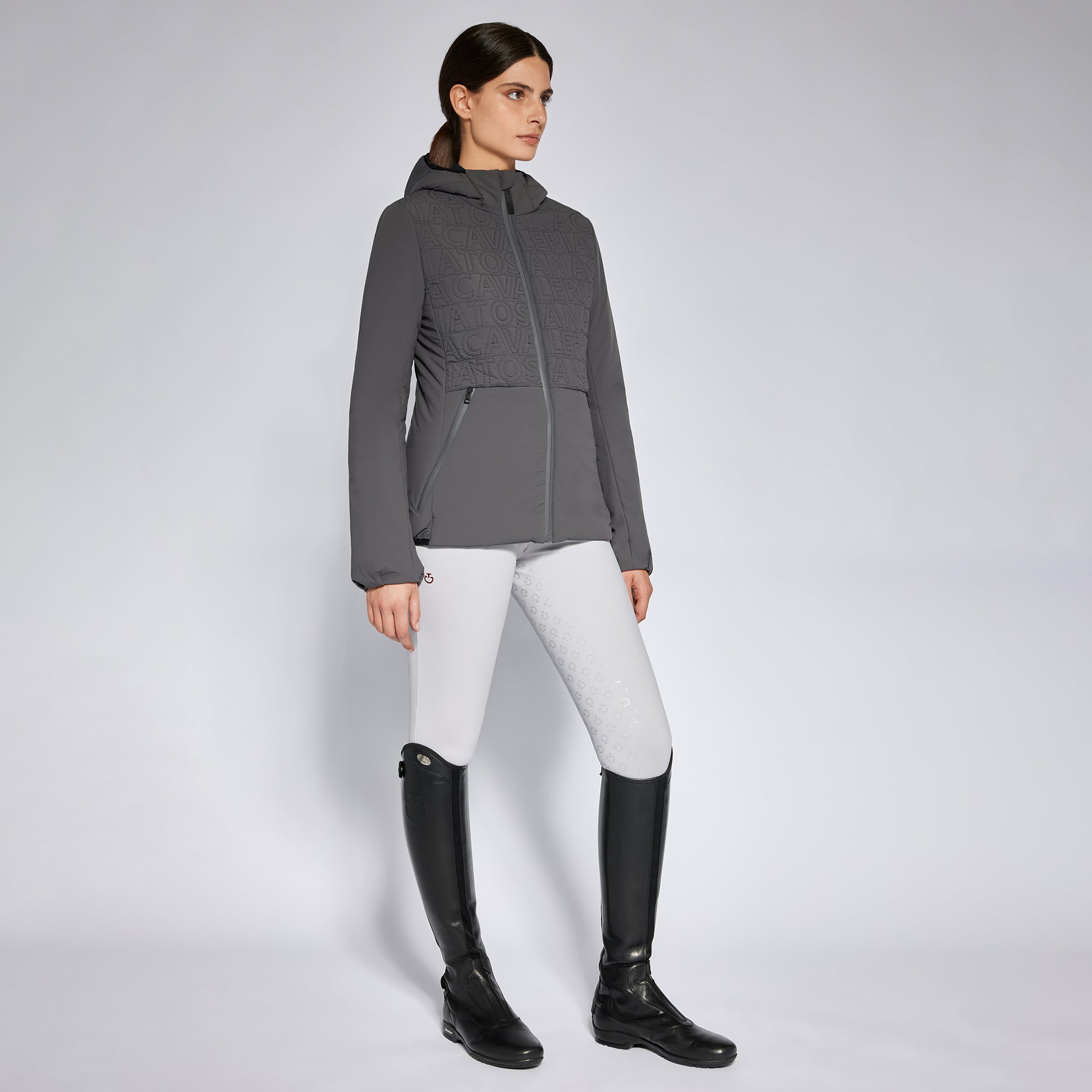 CAVALLERIA TOSCANA Lightweight Hooded Puffer Jacket - Anthracite