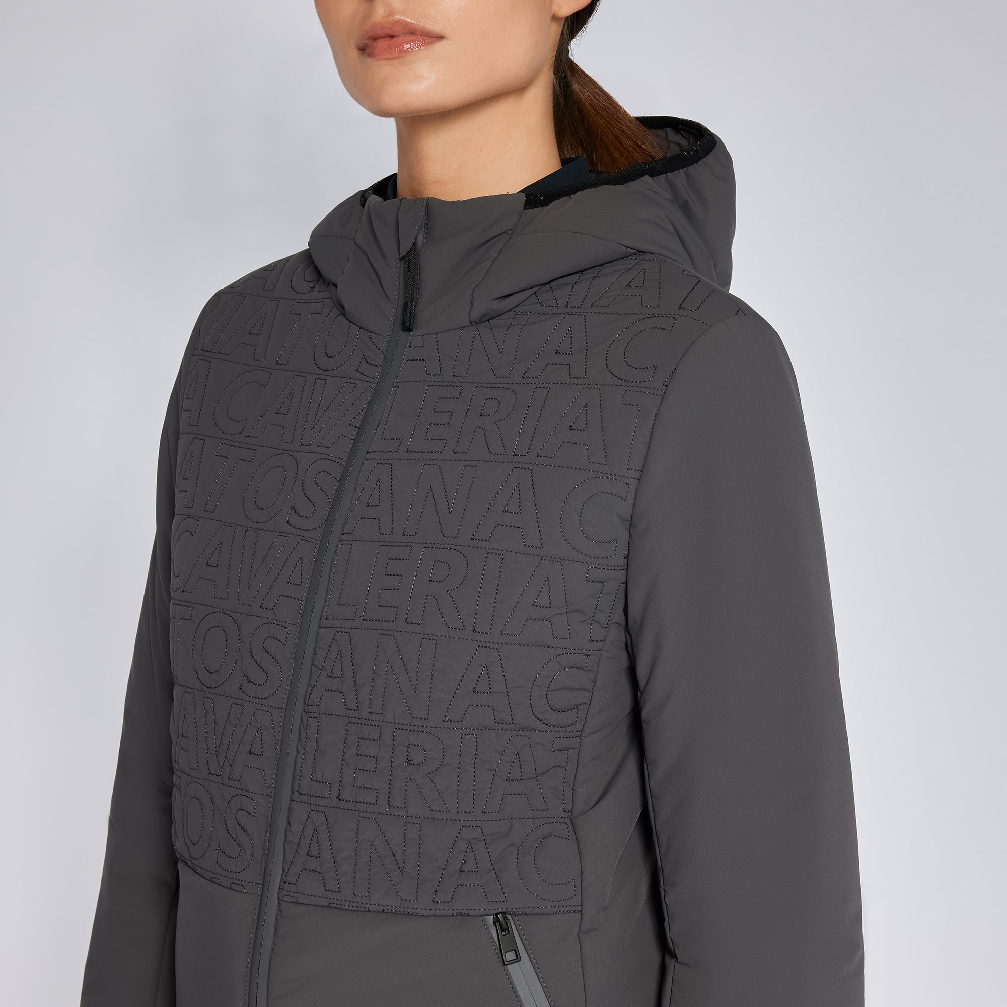 CAVALLERIA TOSCANA Lightweight Hooded Puffer Jacket - Anthracite