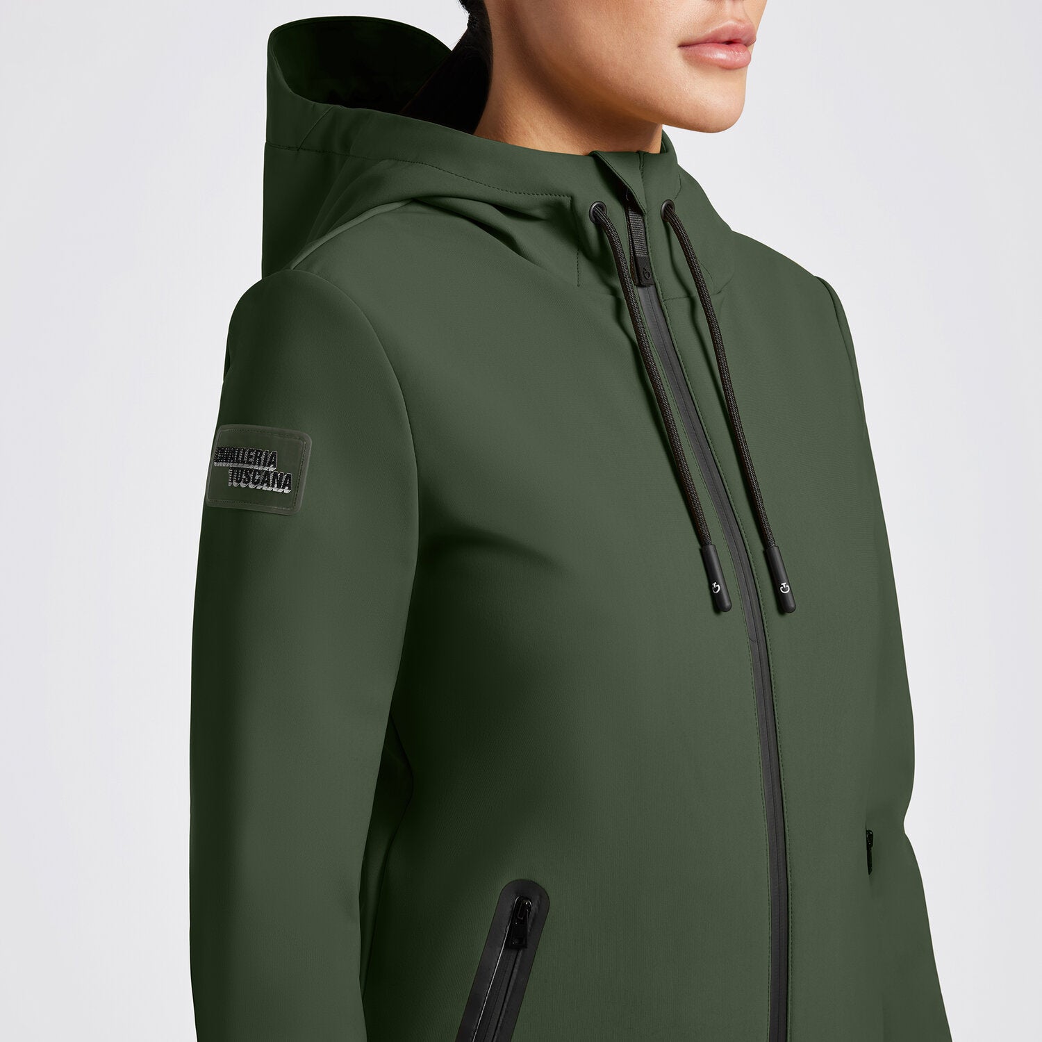 CAVALLERIA TOSCANA WOMENS Thermal Hooded Performance Softshell JACKET