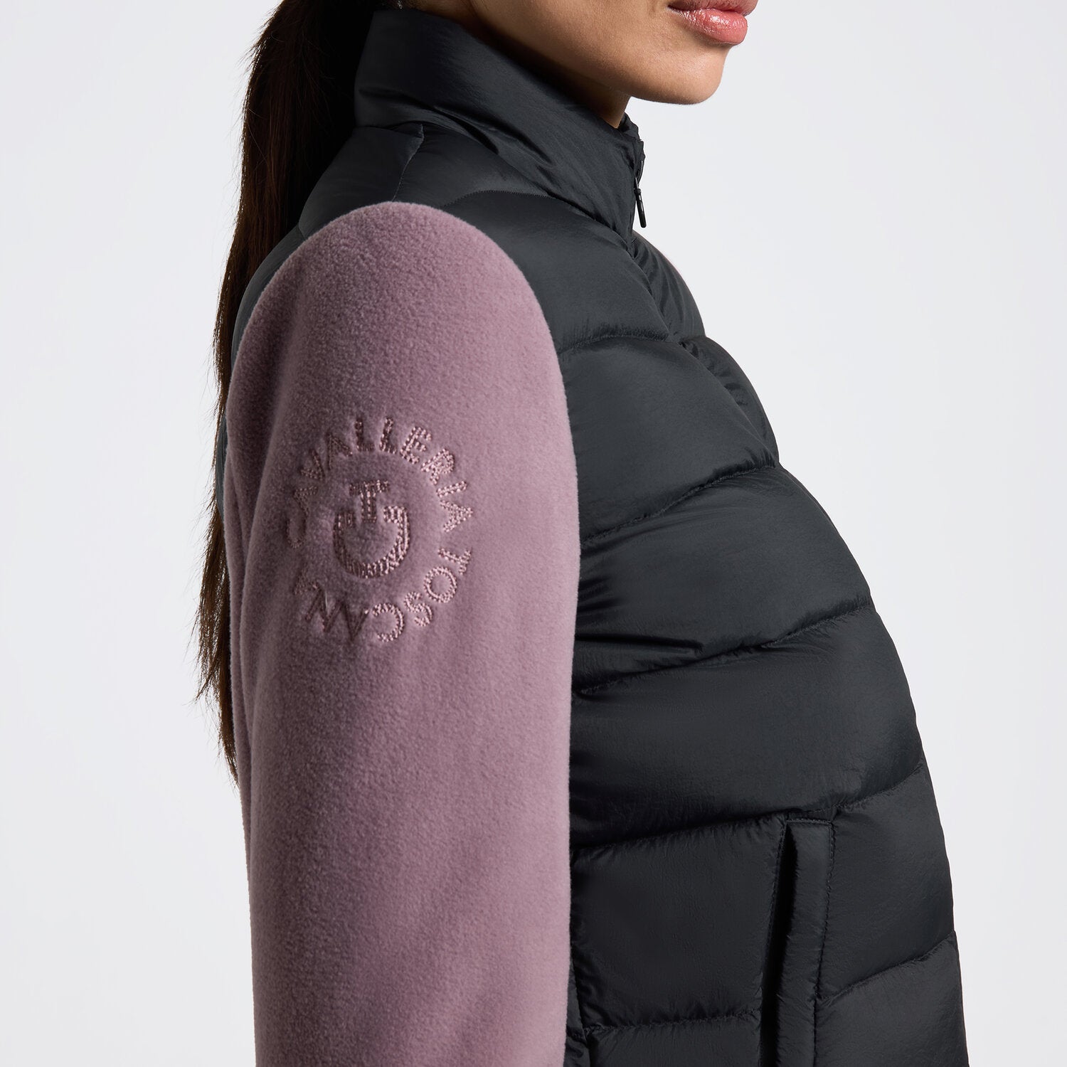 CAVALLERIA TOSCANA WOMEN'S HYBRID PUFFER TECH FLEECE JACKET